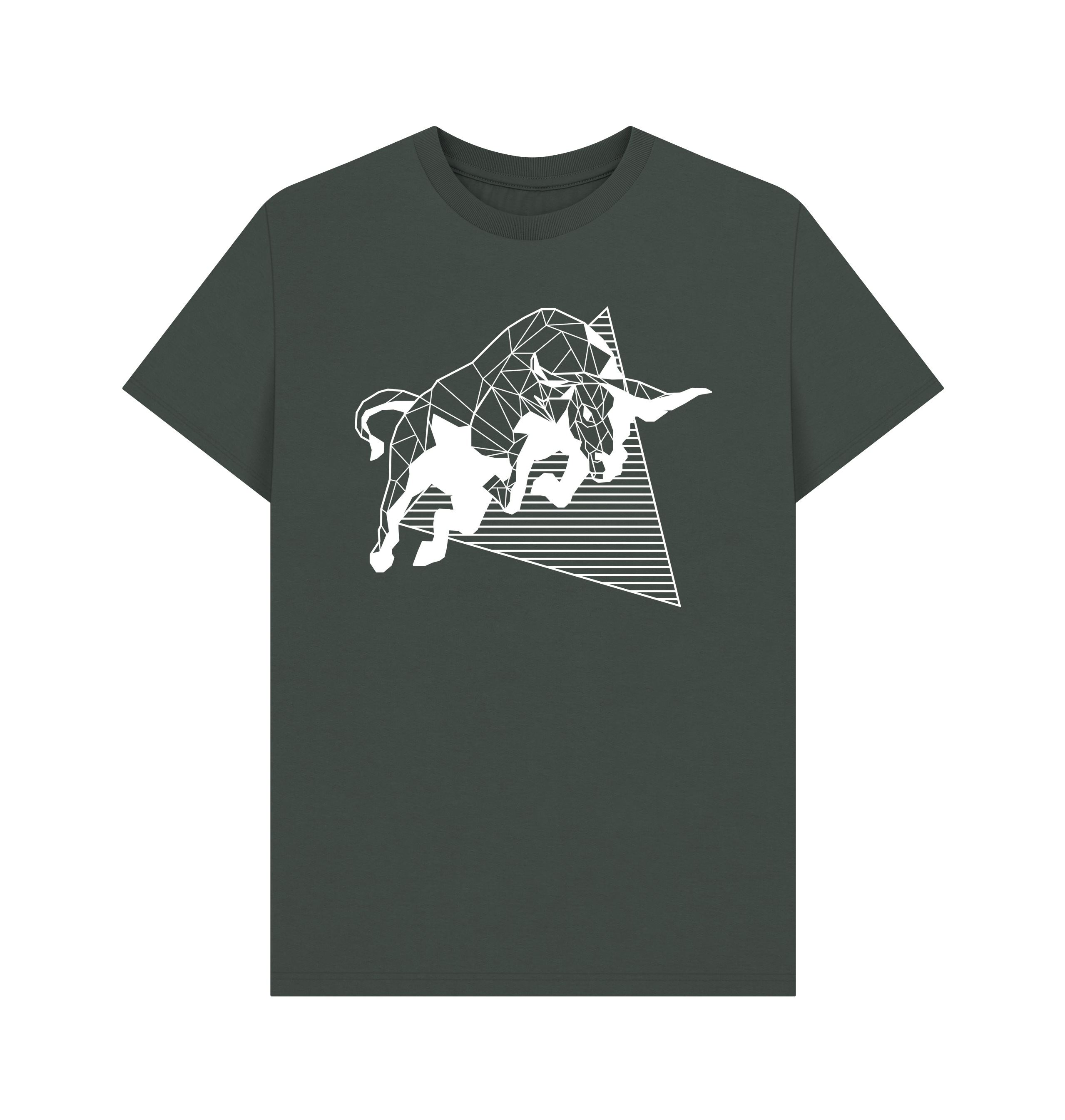 Dark Grey Printed T-shirt Front
