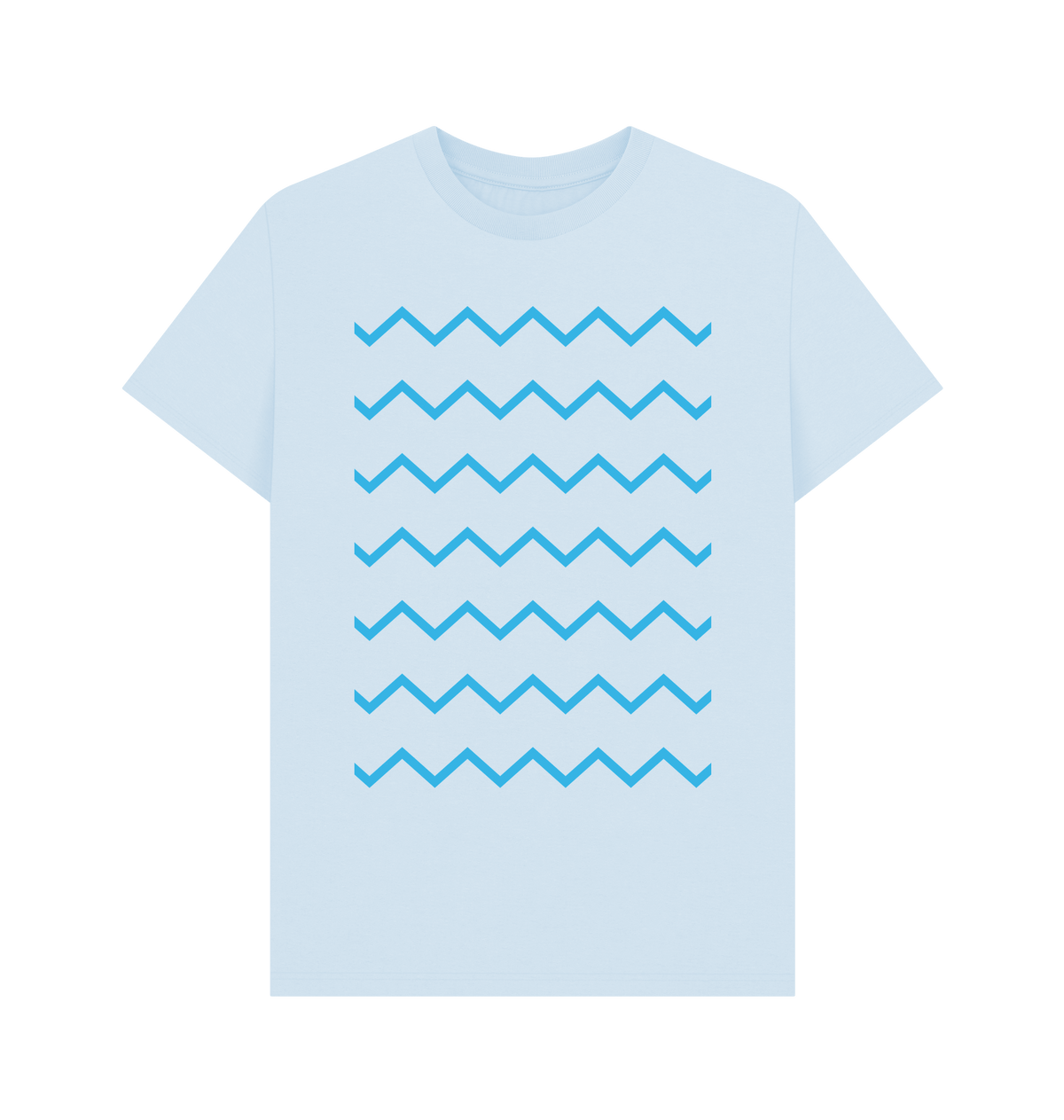 Sky Blue Printed T-shirt Front