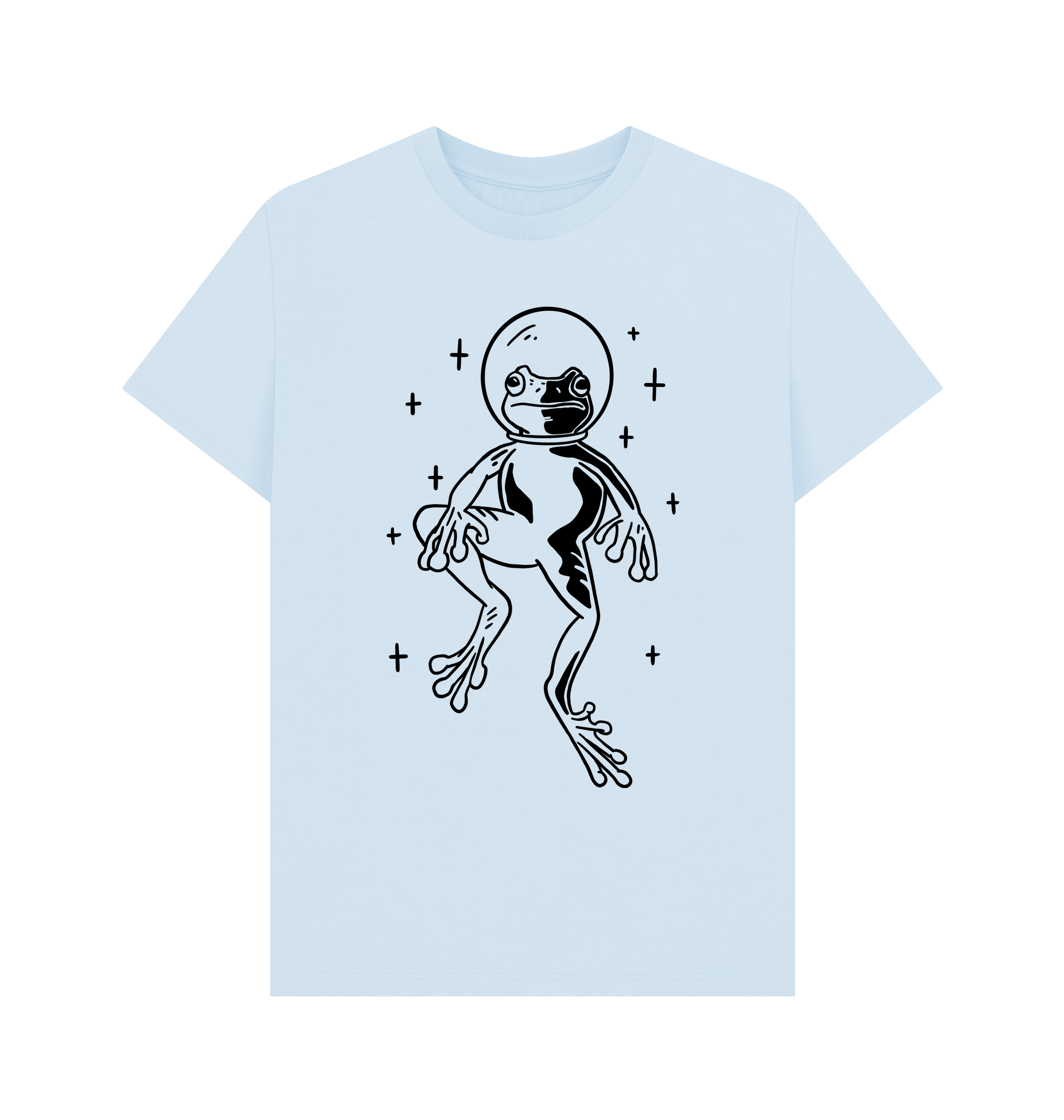Sky Blue Printed T-shirt Front
