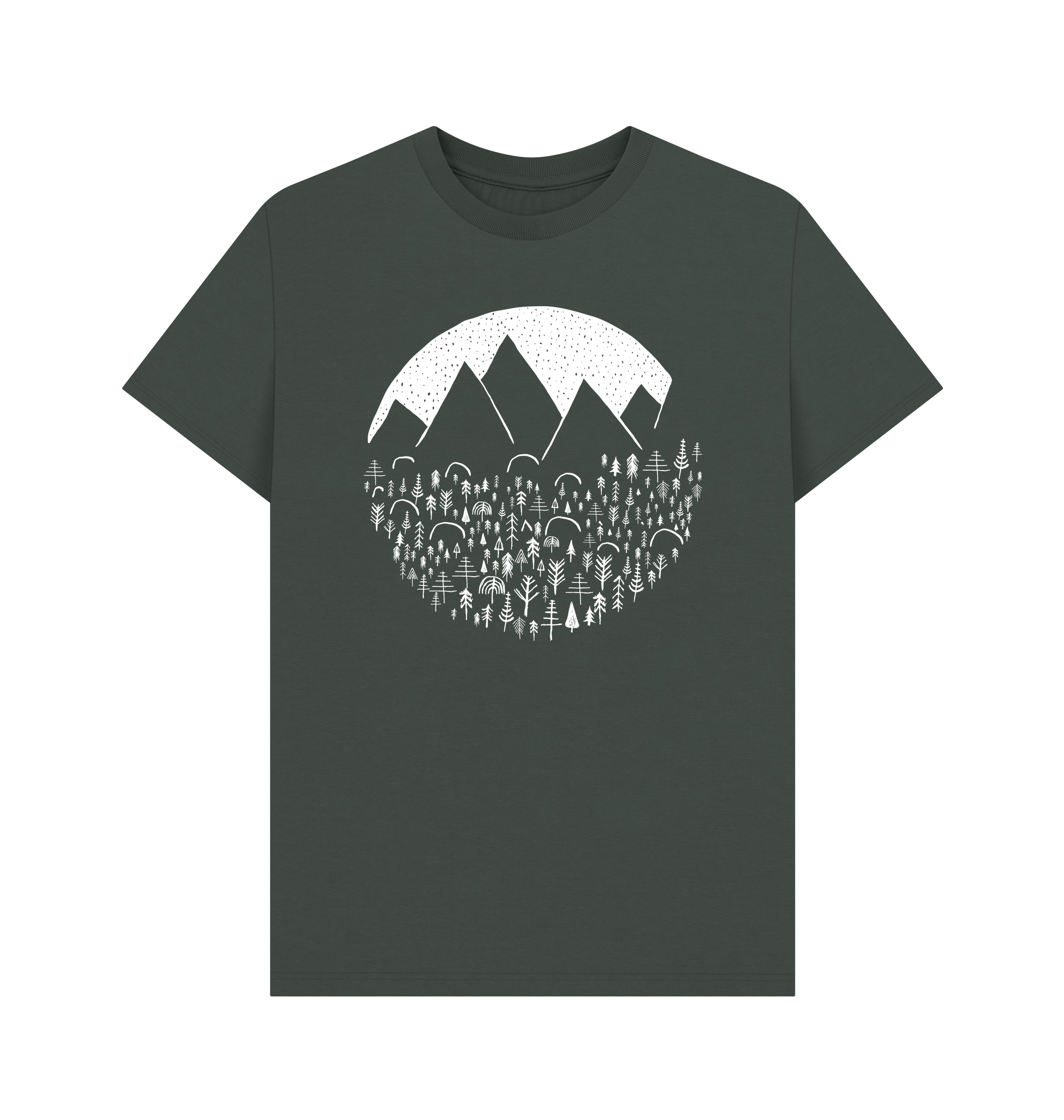 Dark Grey Printed T-shirt Front