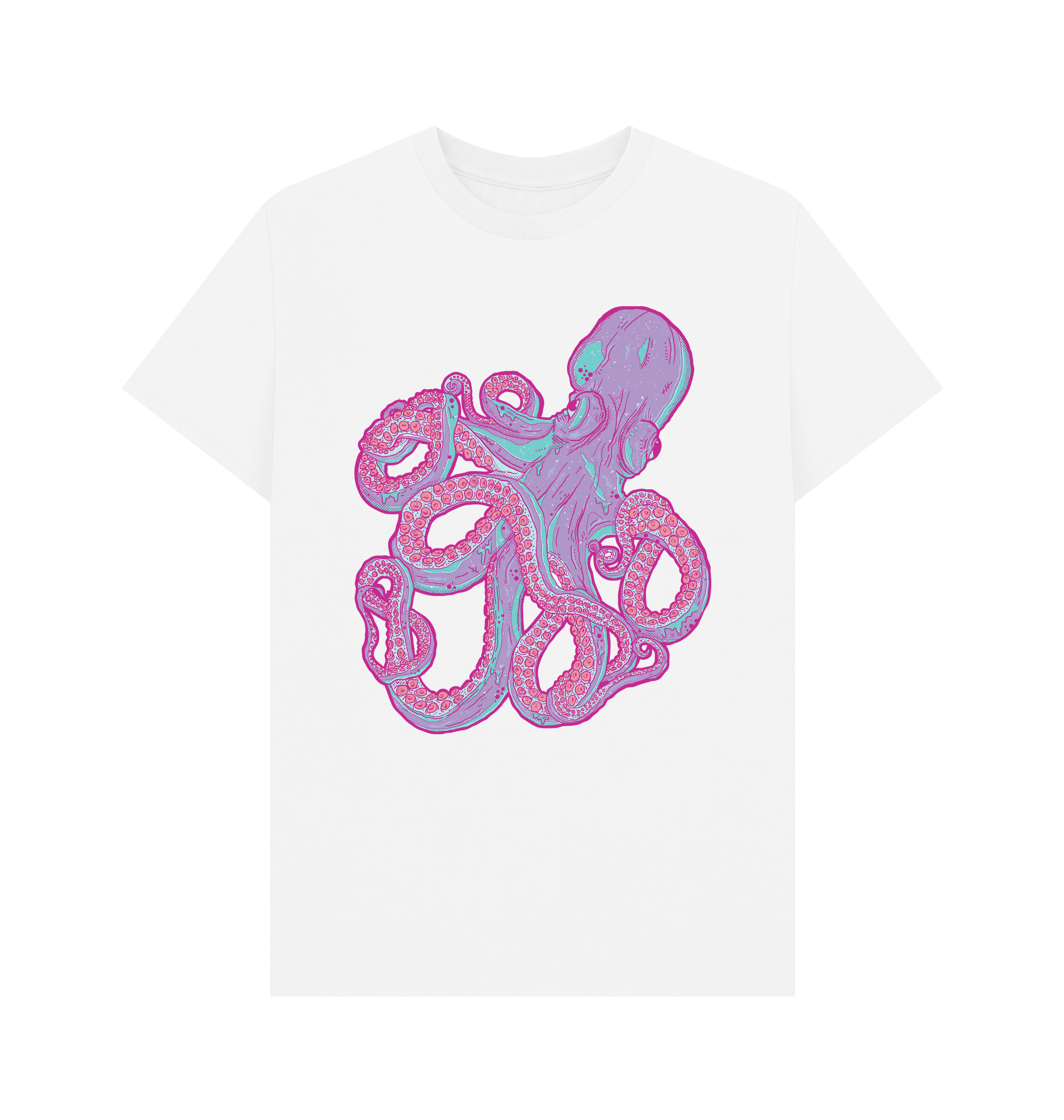 White Printed T-shirt Front
