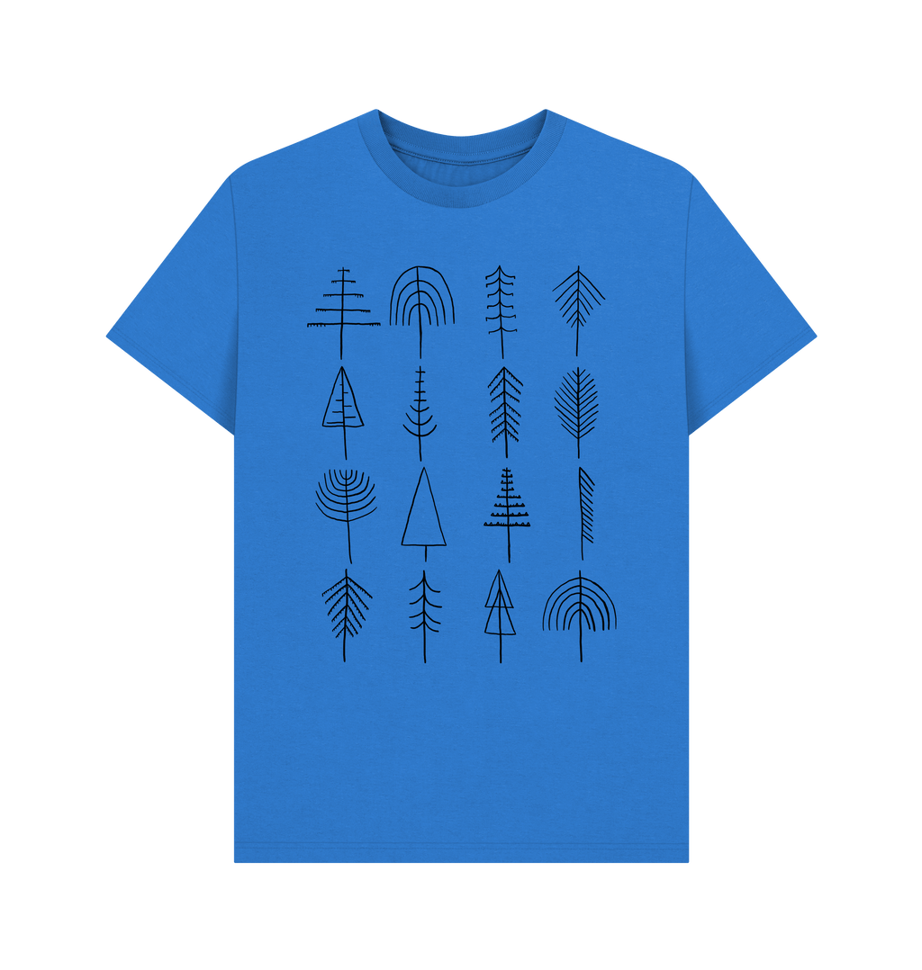 Bright Blue Printed T-shirt Front