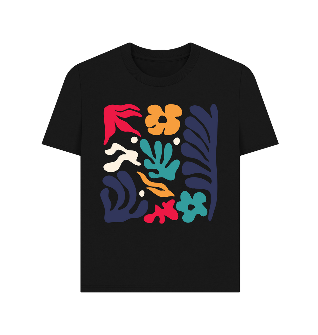 Black Printed T-shirt Front