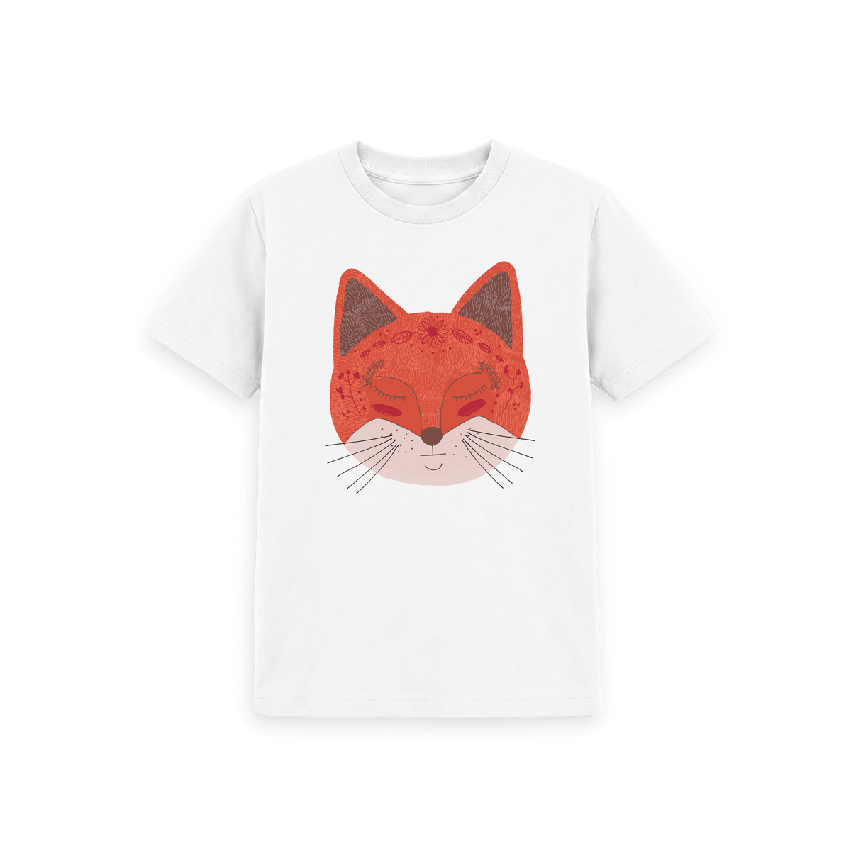 White Printed Kids T-Shirt Front