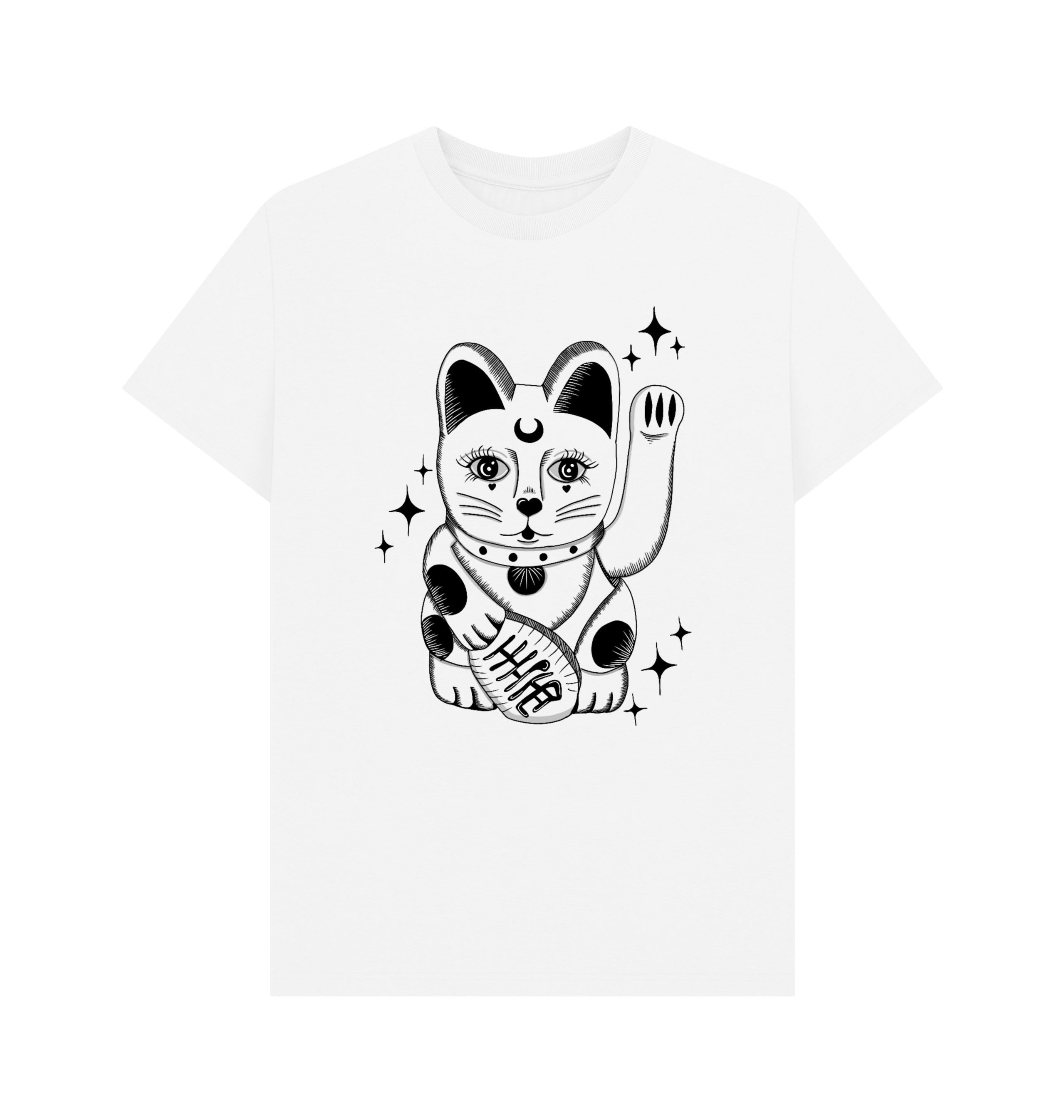 White Printed T-shirt Front