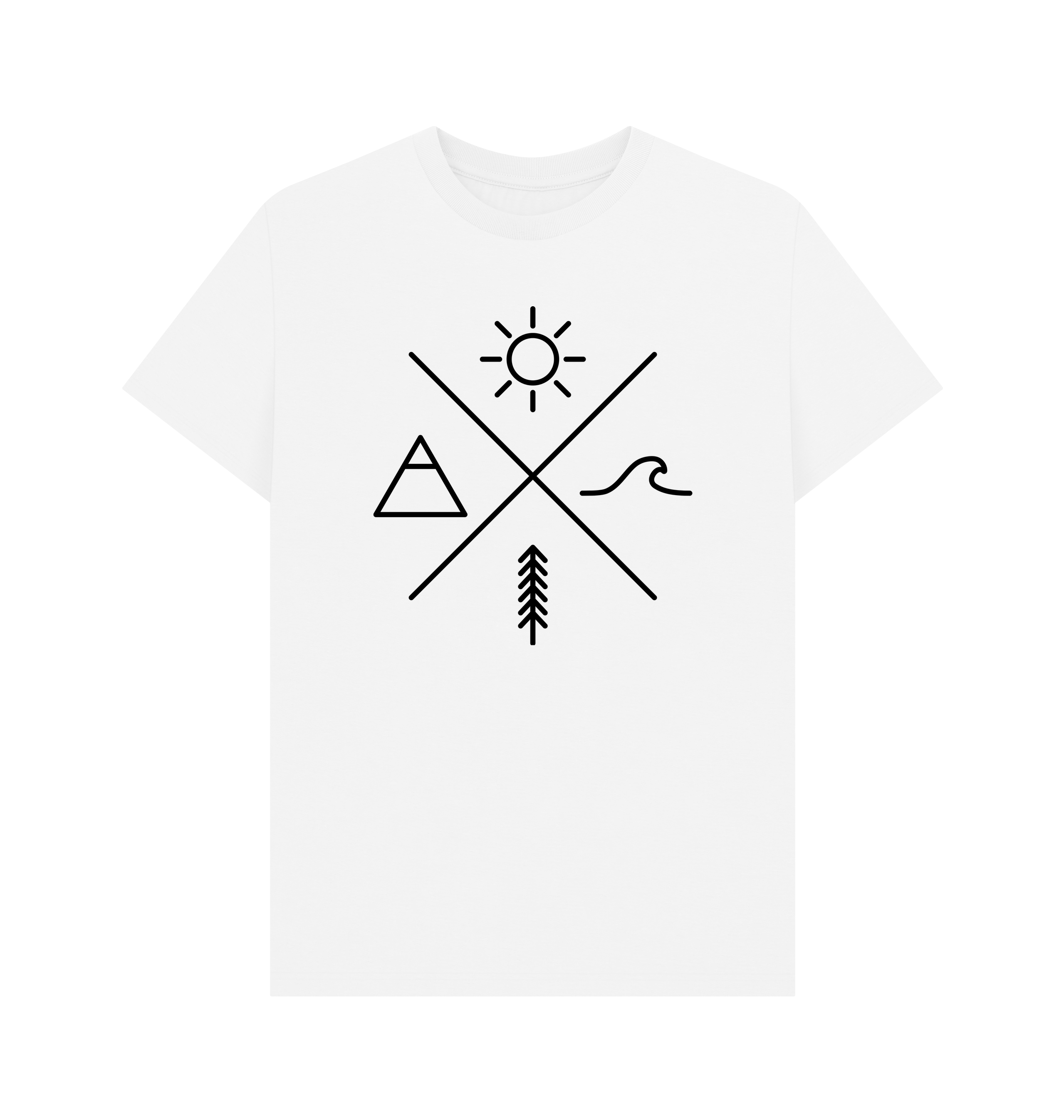 White Printed T-shirt Front