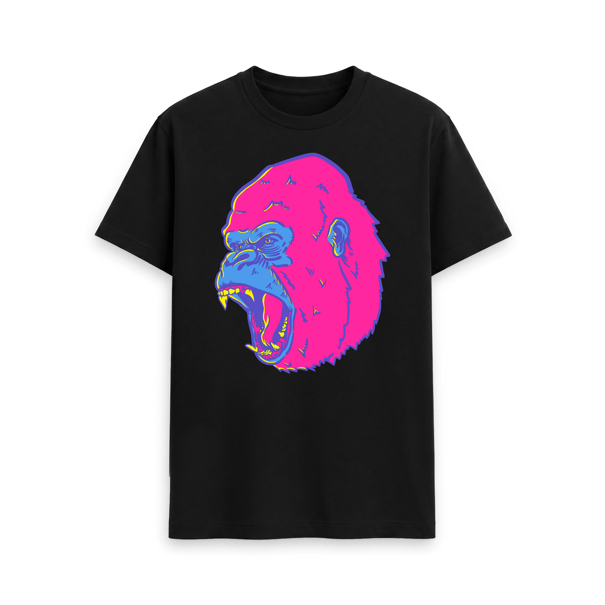 Black Printed T-shirt Front