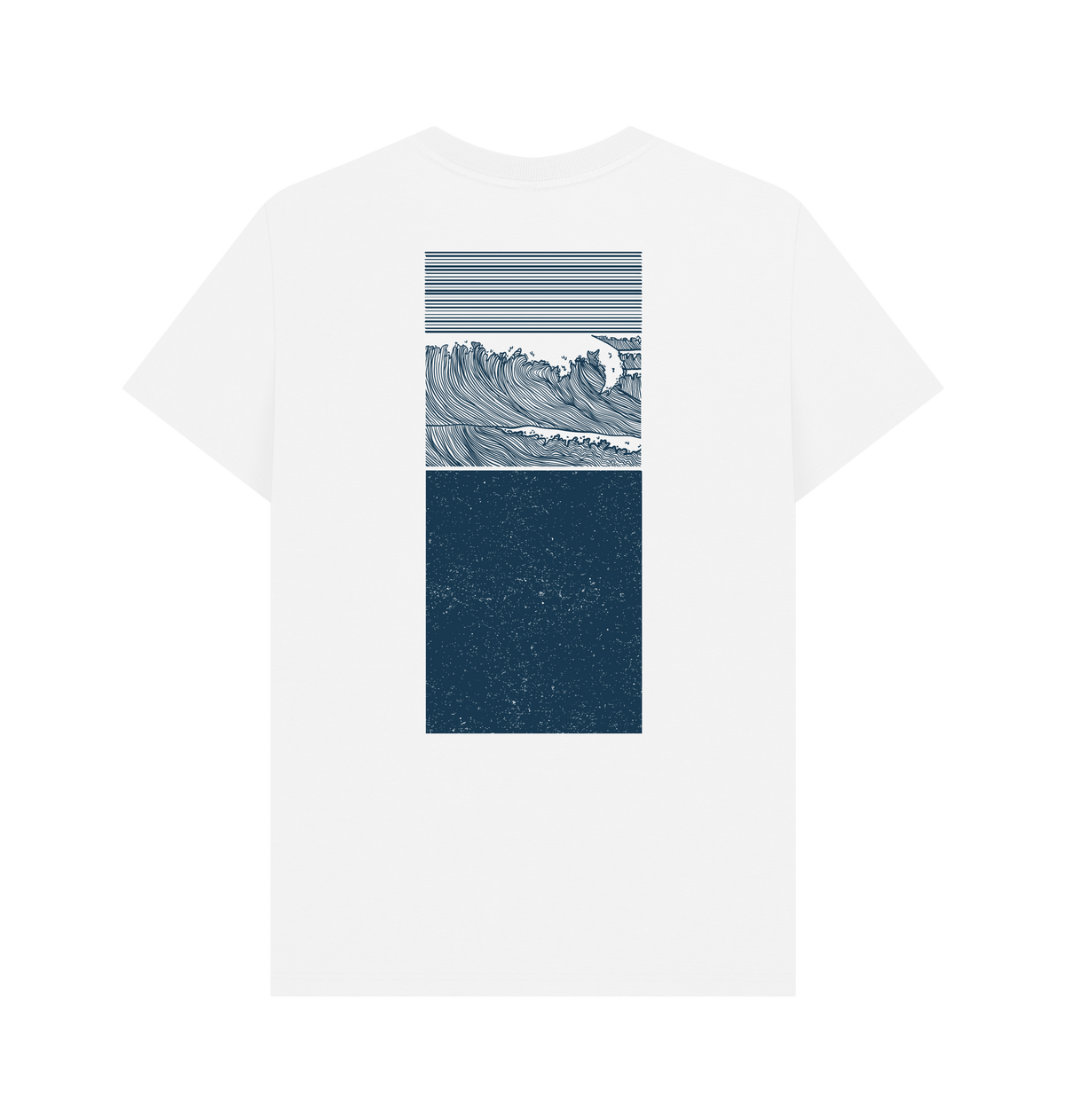 Ocean Wave Back Print | Organic Cotton Coastal Style