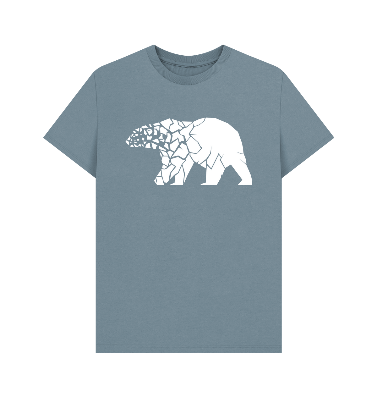 Stone Blue Printed T-shirt Front