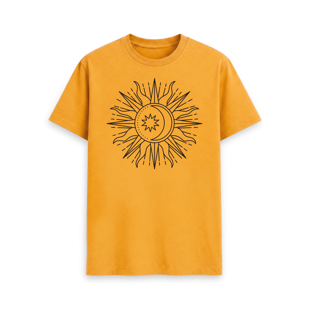 Mustard Printed T-shirt Front