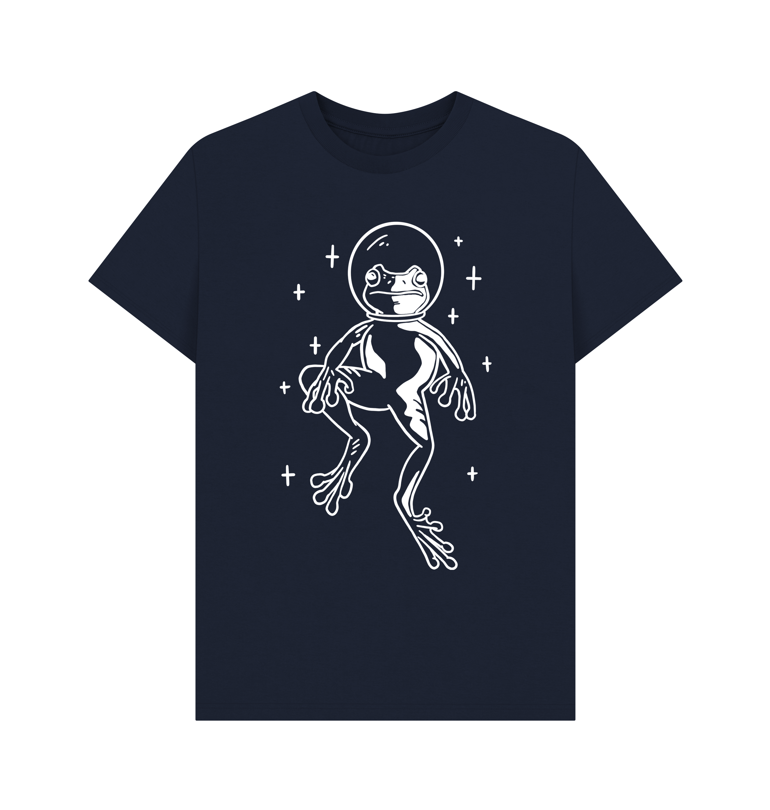 Navy Blue Printed T-shirt Front