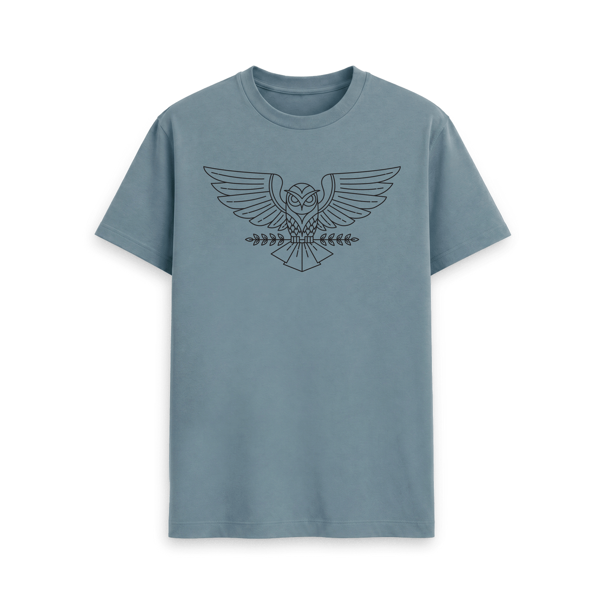 Stone Blue Printed T-shirt Front
