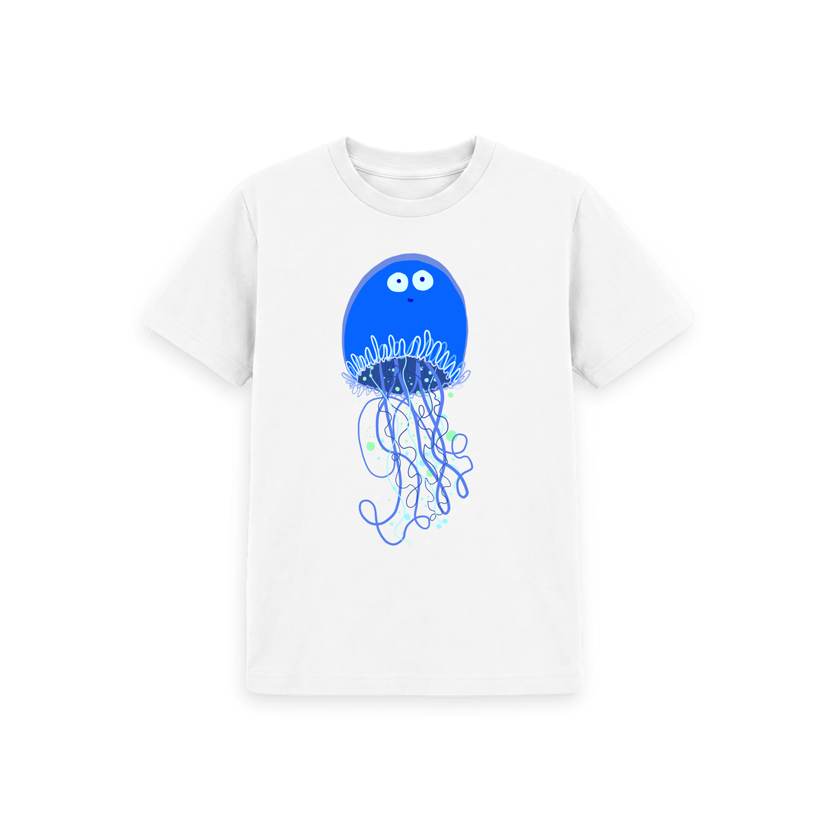 White Printed Kids T-Shirt Front