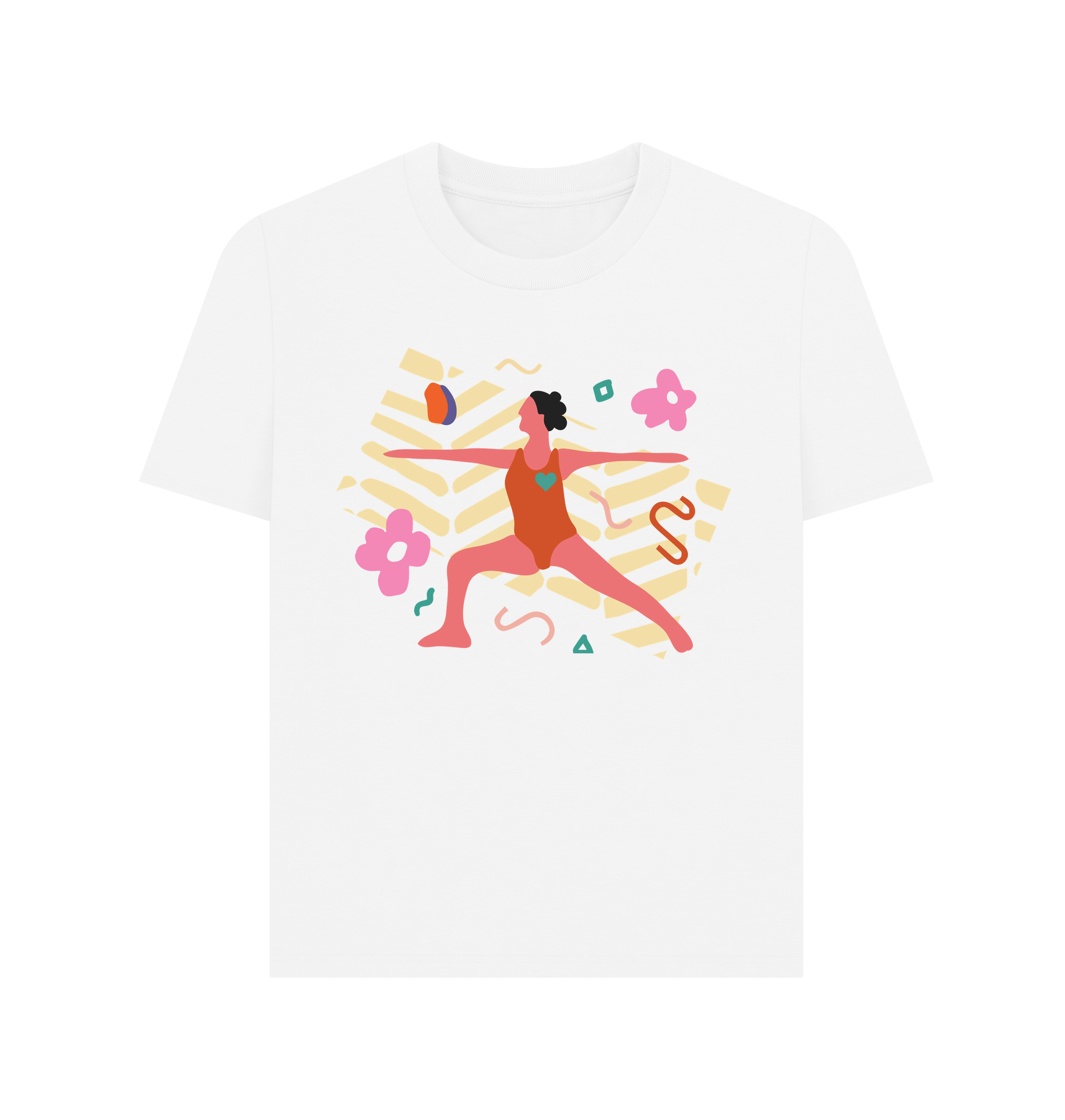 White Printed T-shirt Front