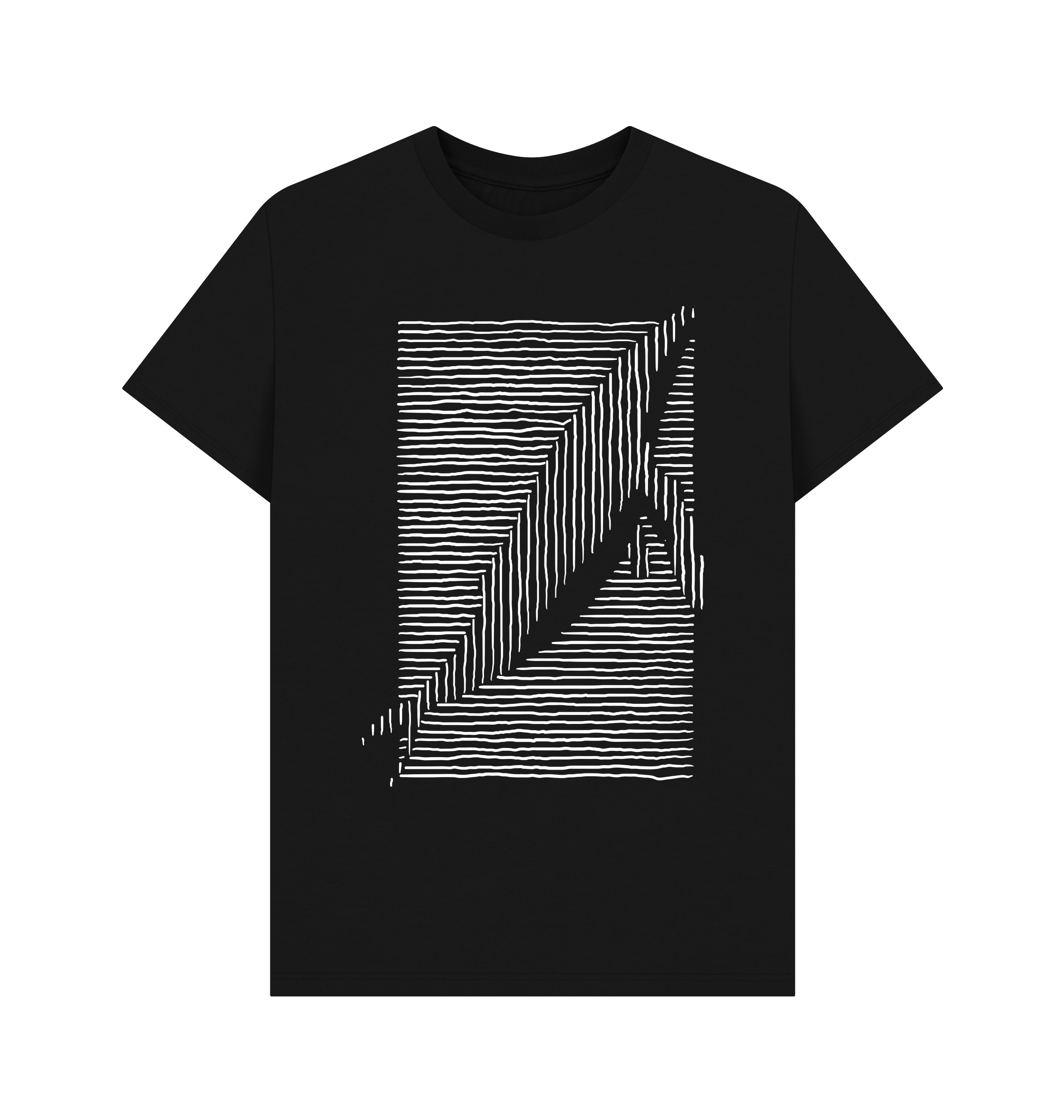 Black Printed T-shirt Front