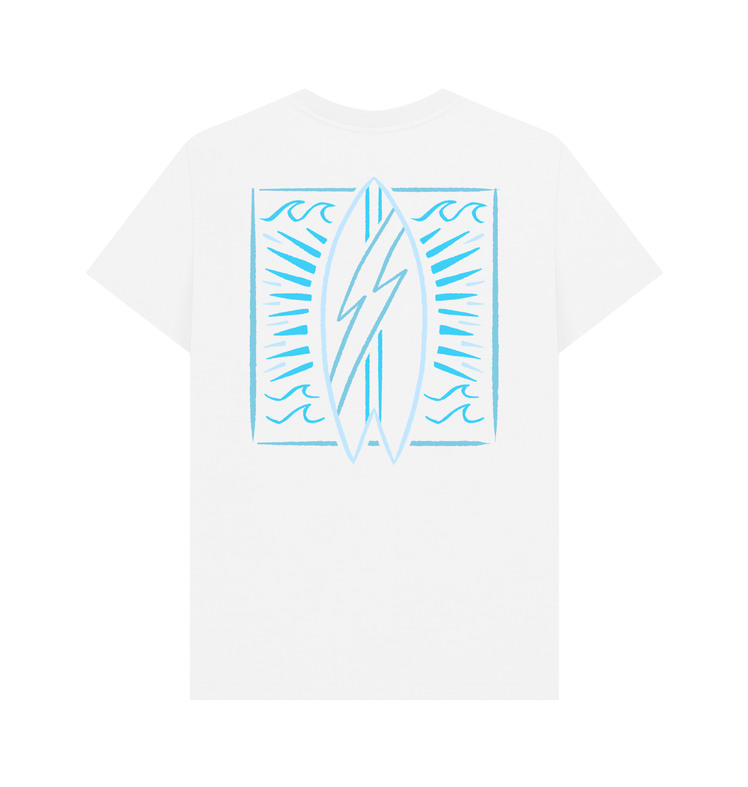 White Printed T-shirt Back