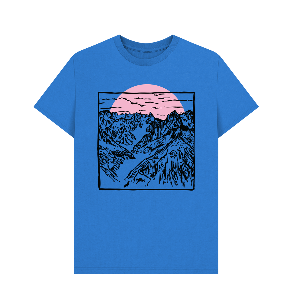 Bright Blue Printed T-shirt Front