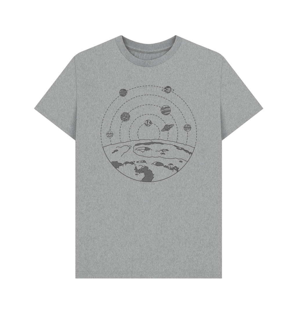 Athletic Grey Printed T-shirt Front