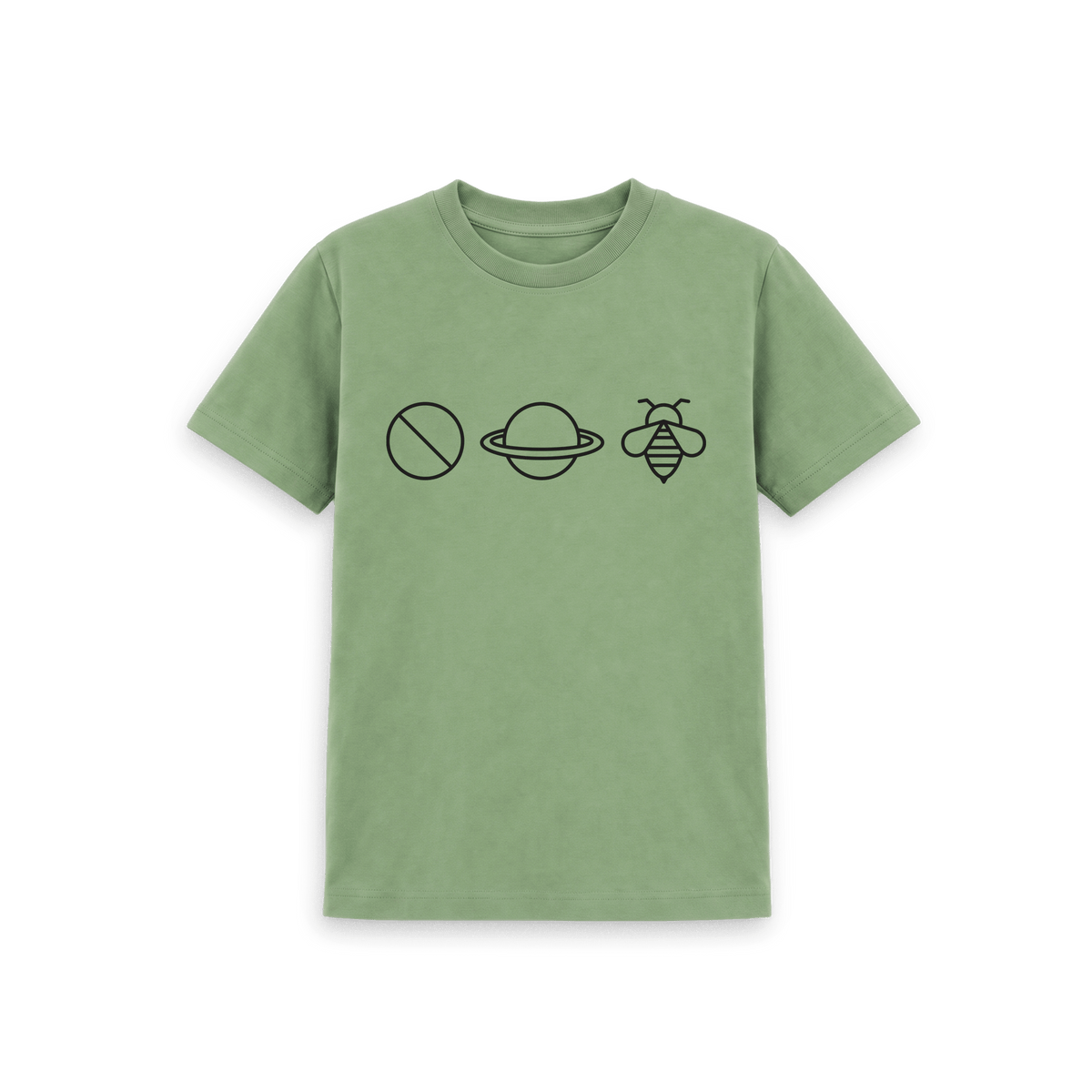 Sage Printed Kids T-Shirt Front