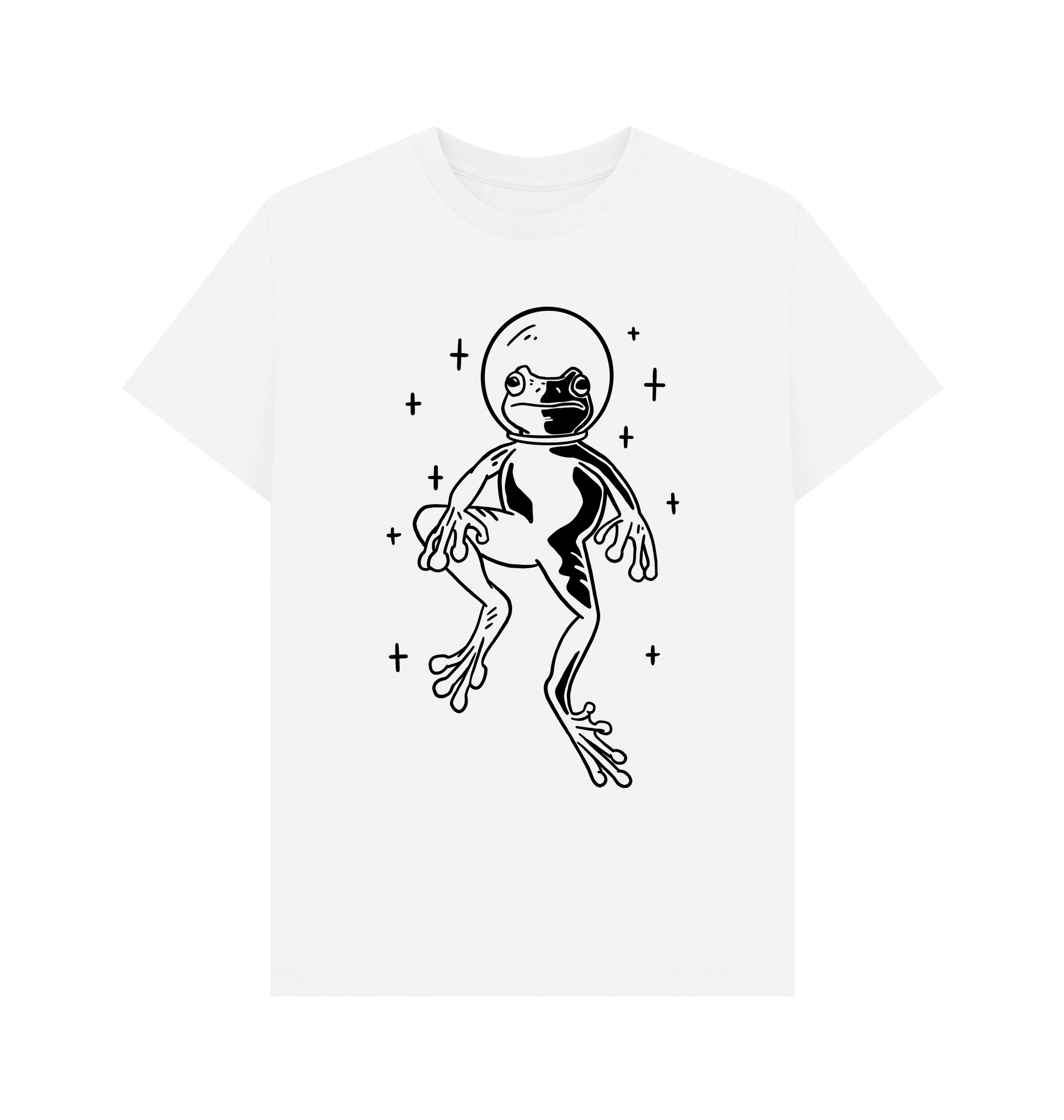 White Printed T-shirt Front