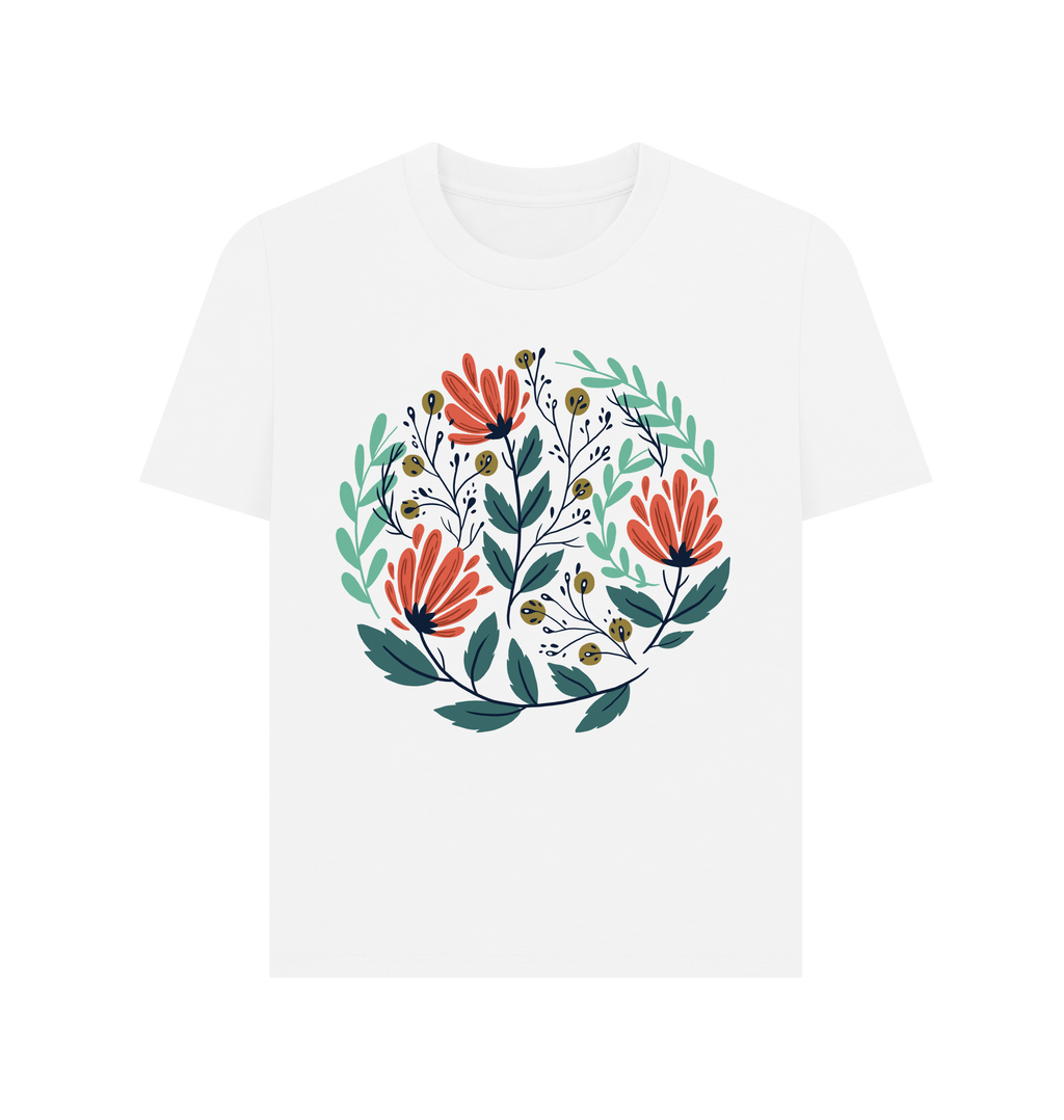 White Printed T-shirt Front