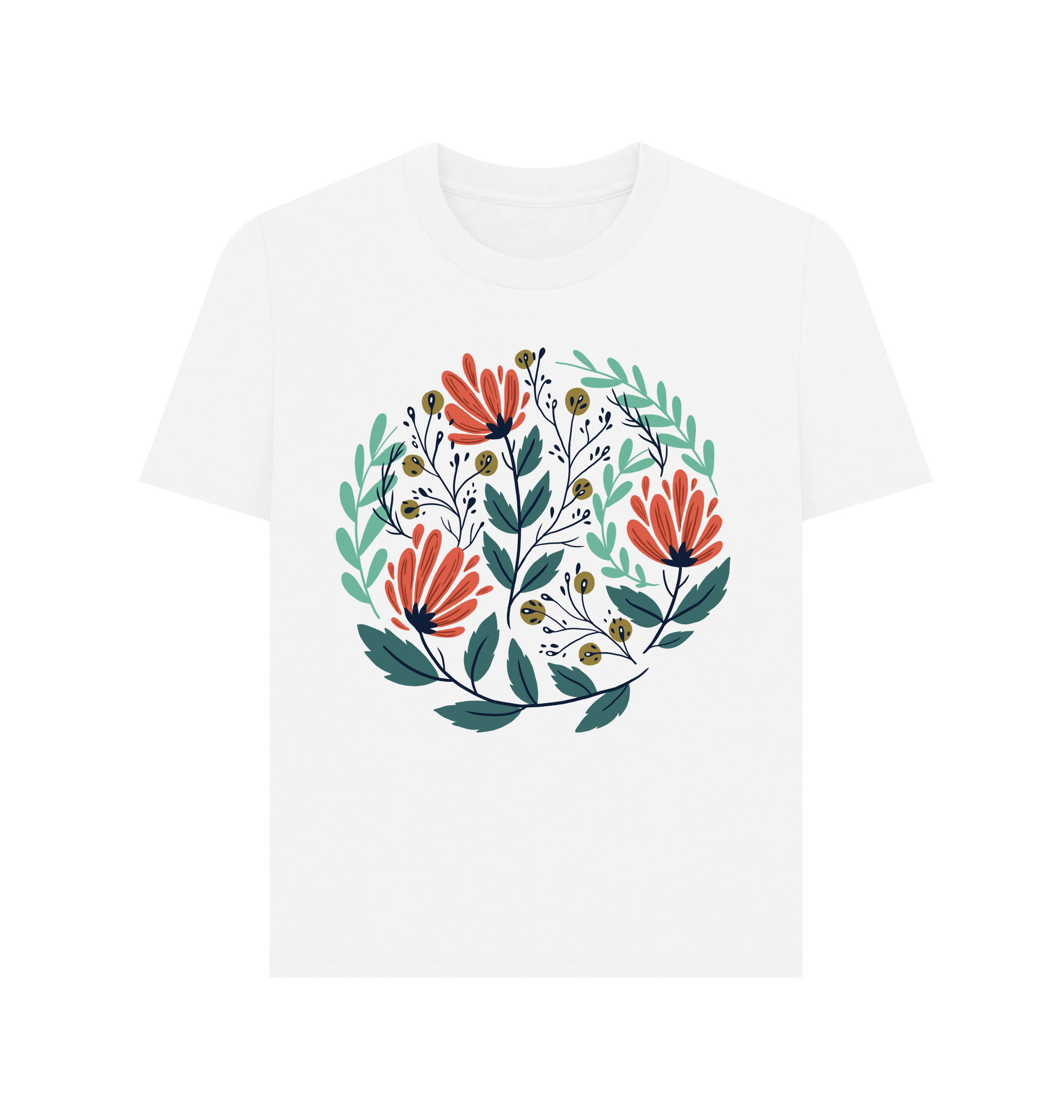 White Printed T-shirt Front