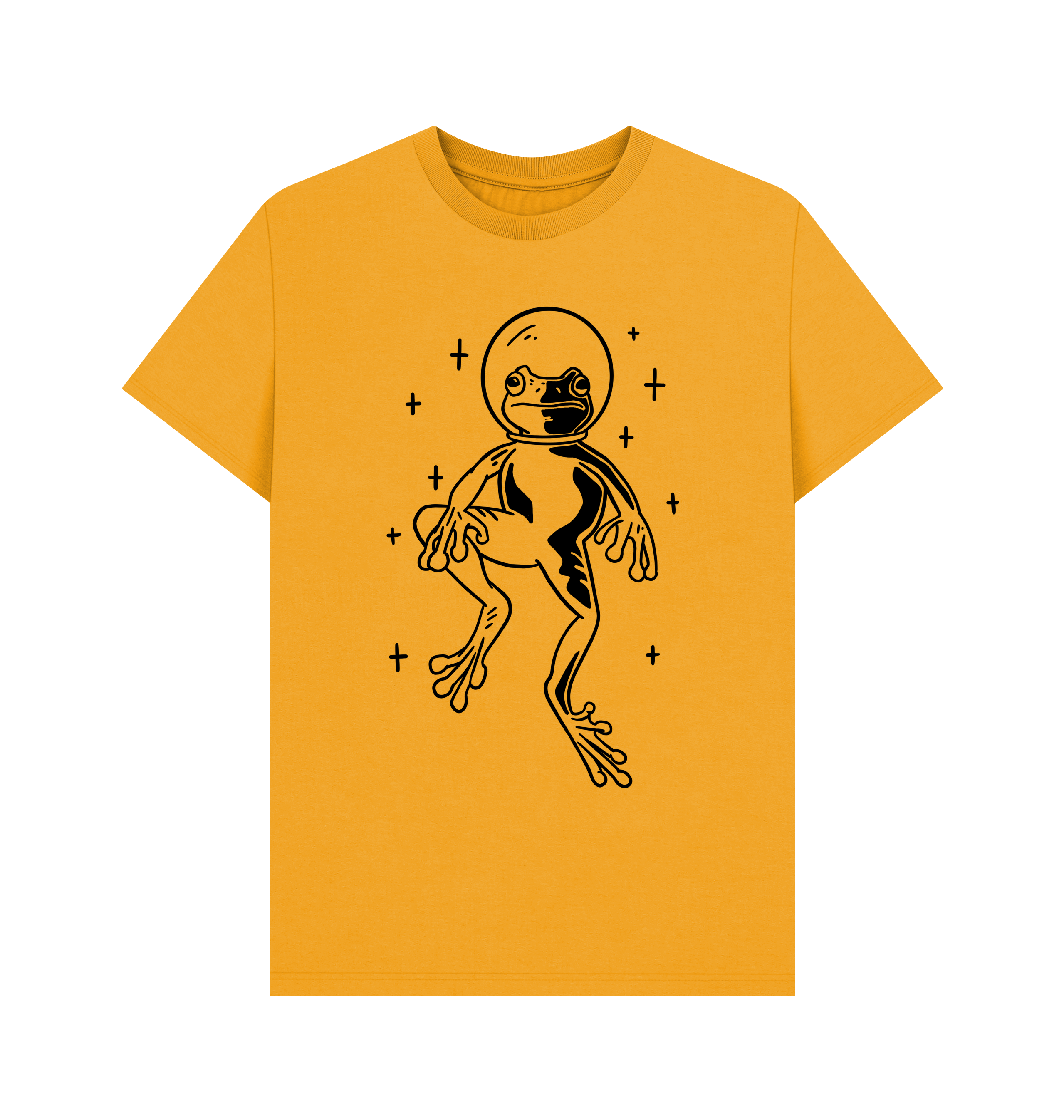 Mustard Printed T-shirt Front