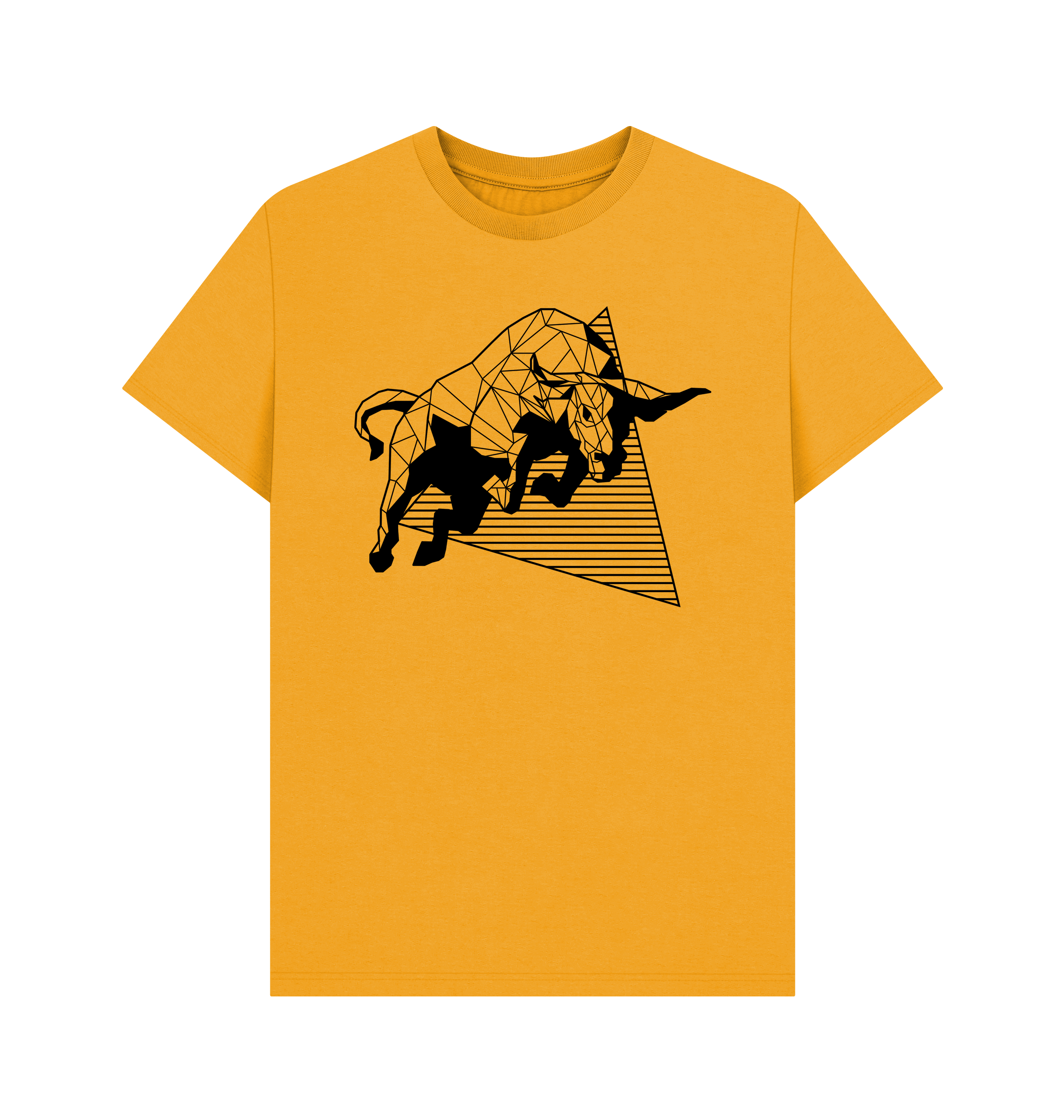 Mustard Printed T-shirt Front