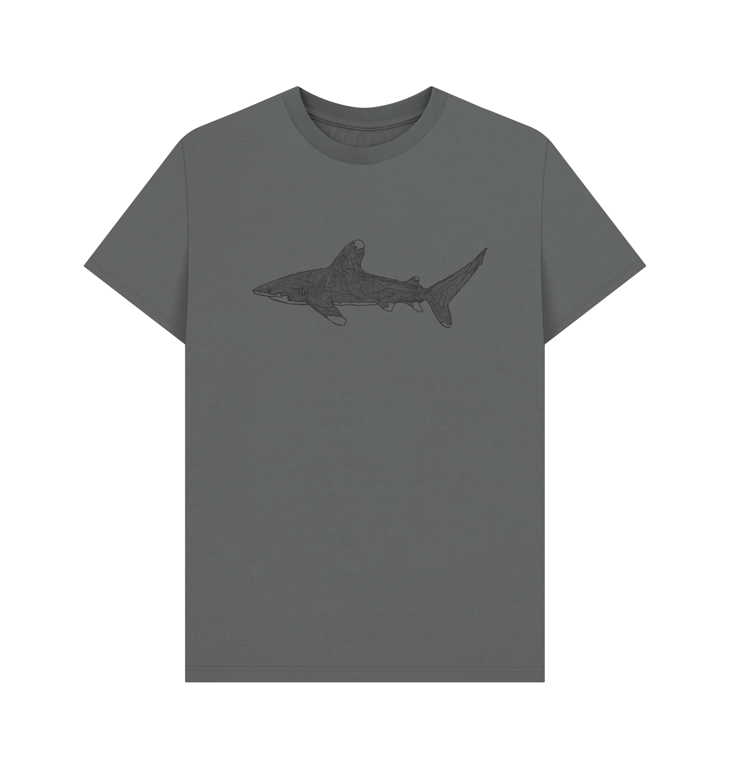 Slate Grey Printed T-shirt Front