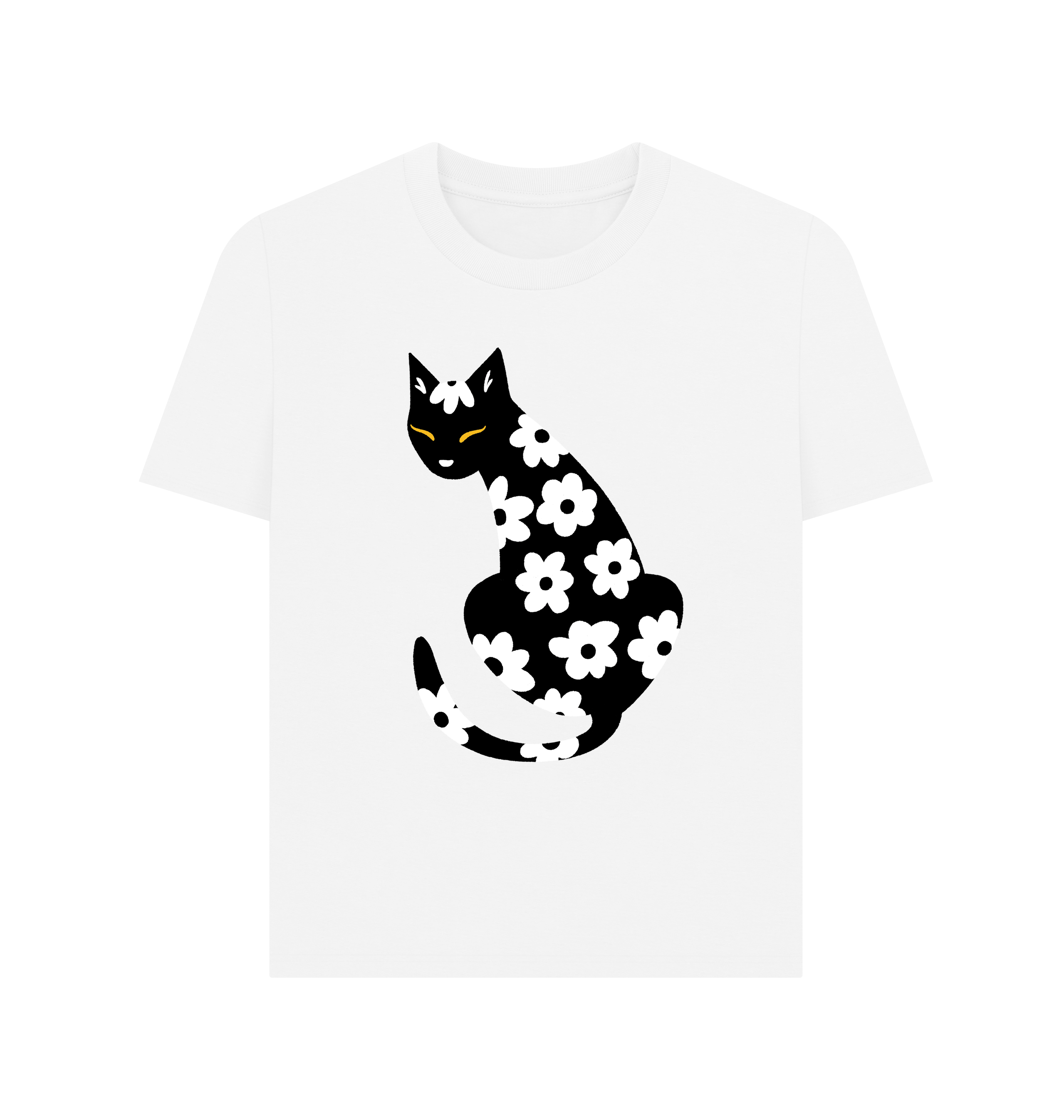 White Printed T-shirt Front