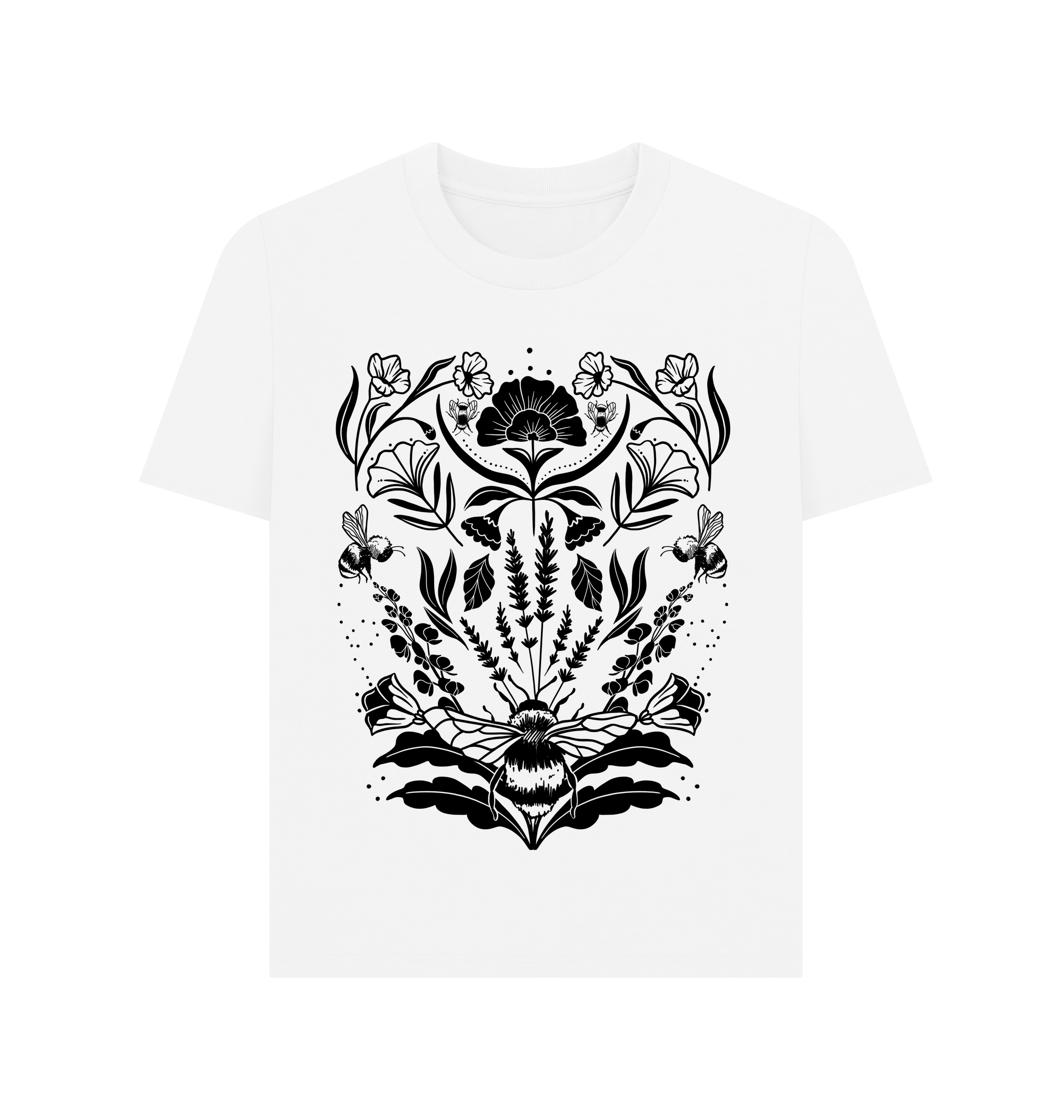 White Printed T-shirt Front