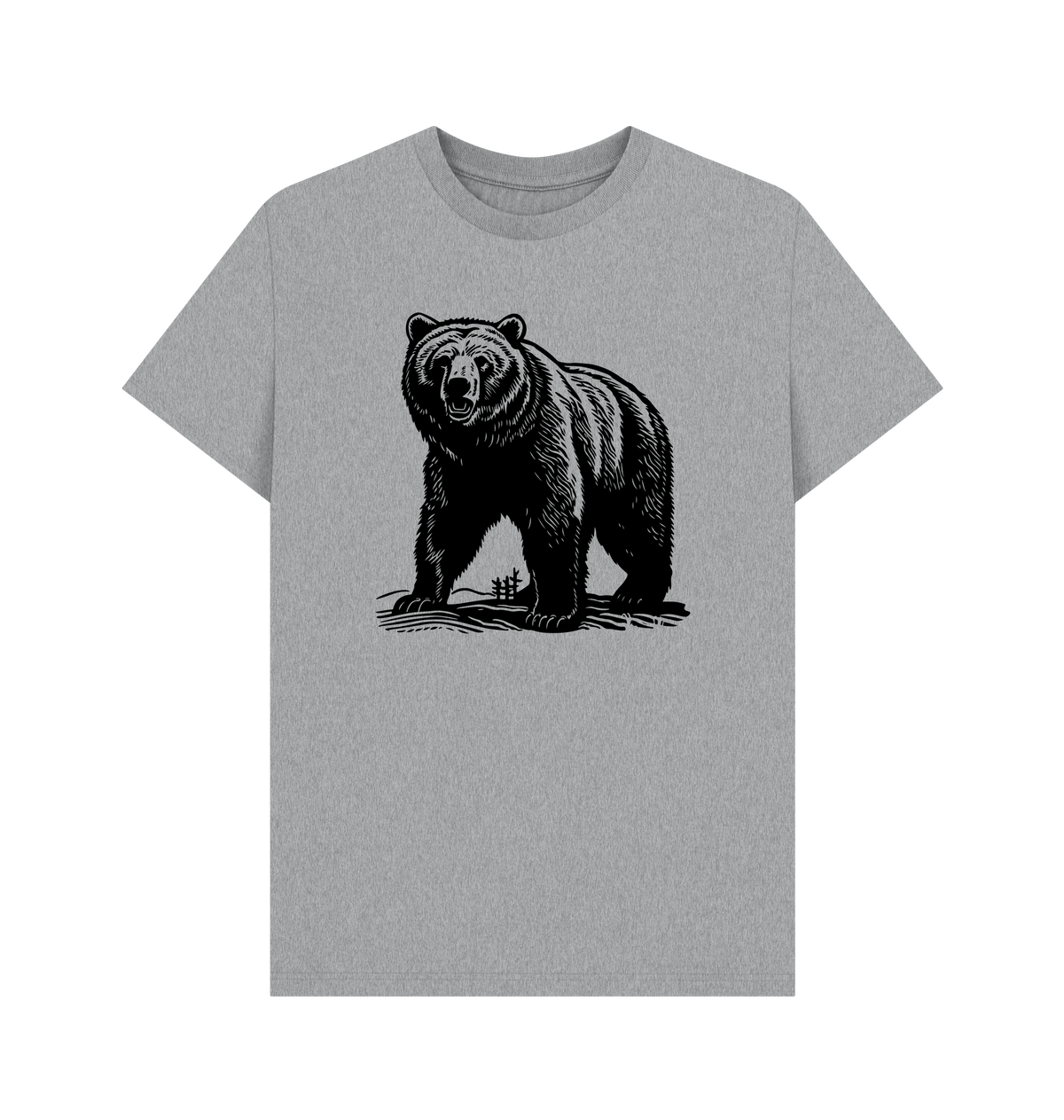 Athletic Grey Printed T-shirt Front