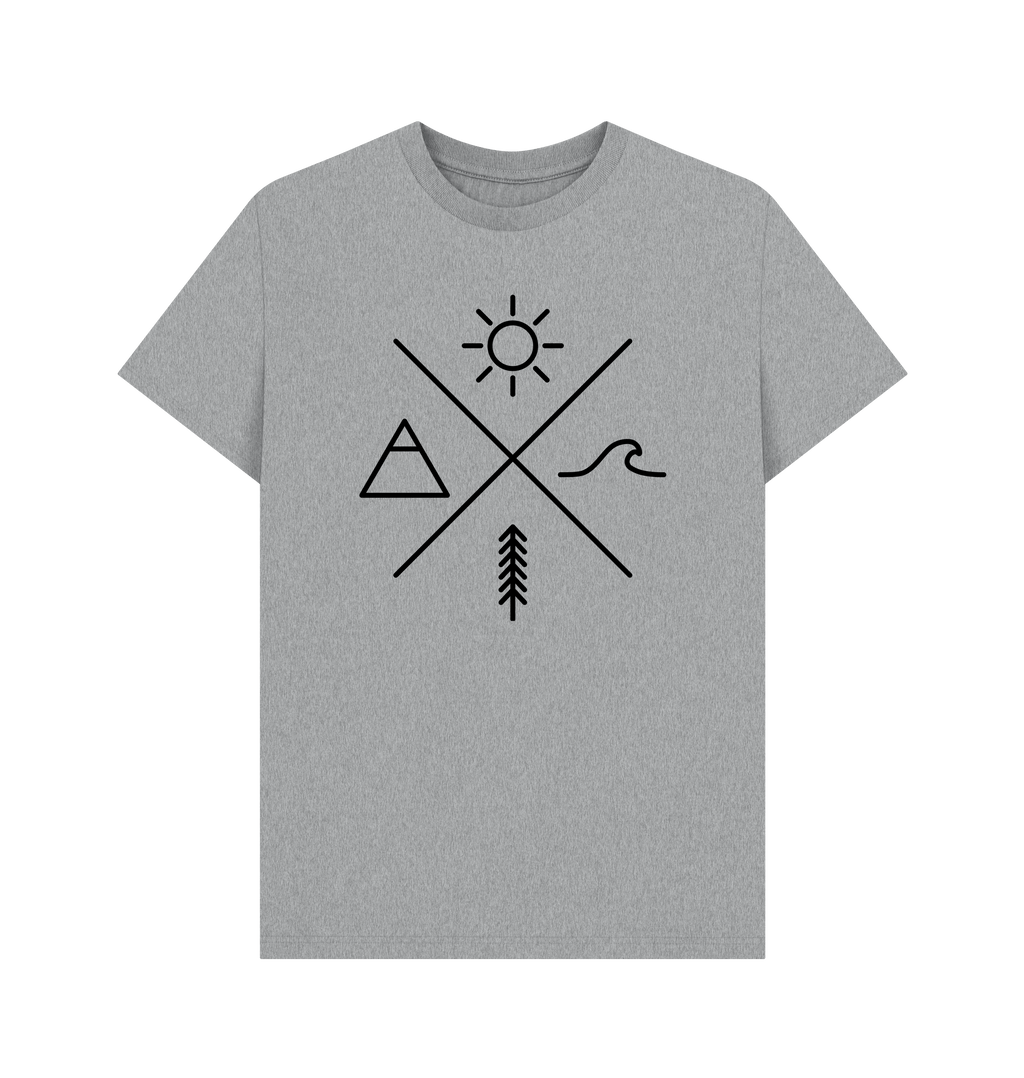 Athletic Grey Printed T-shirt Front