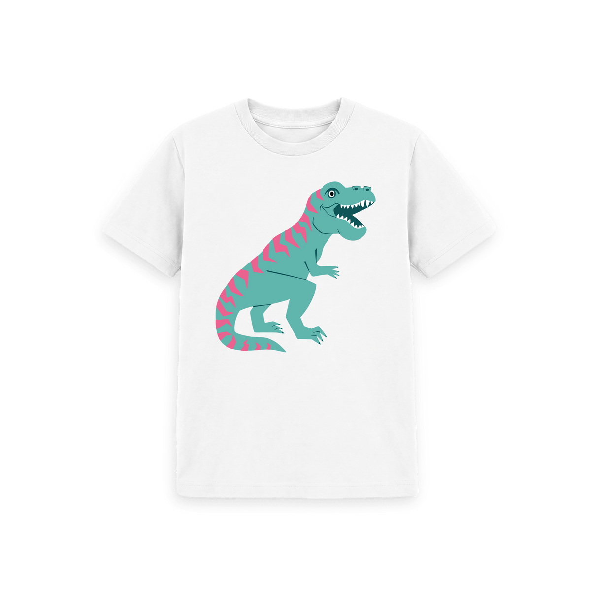White Printed Kids T-Shirt Front