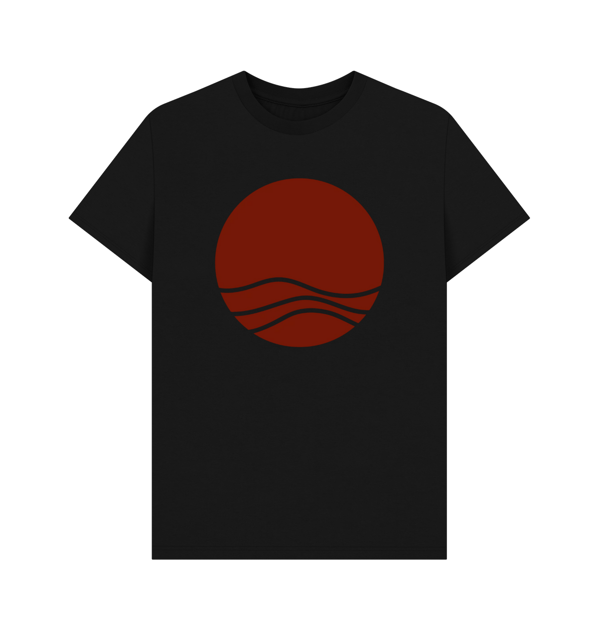 Black Printed T-shirt Front