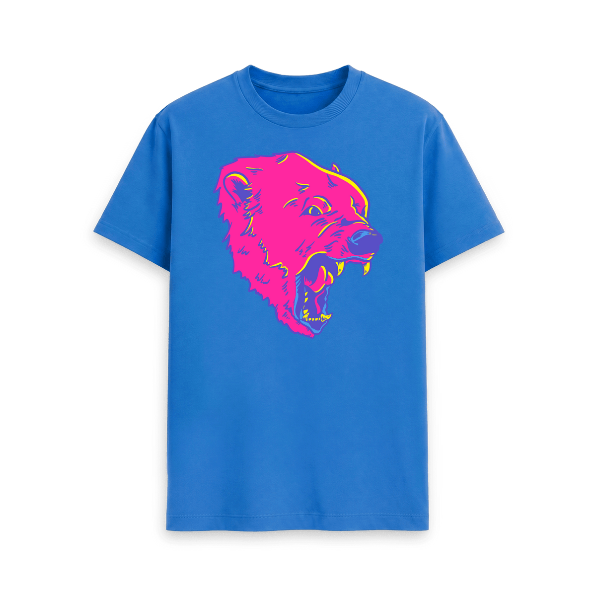 Bright Blue Printed T-shirt Front