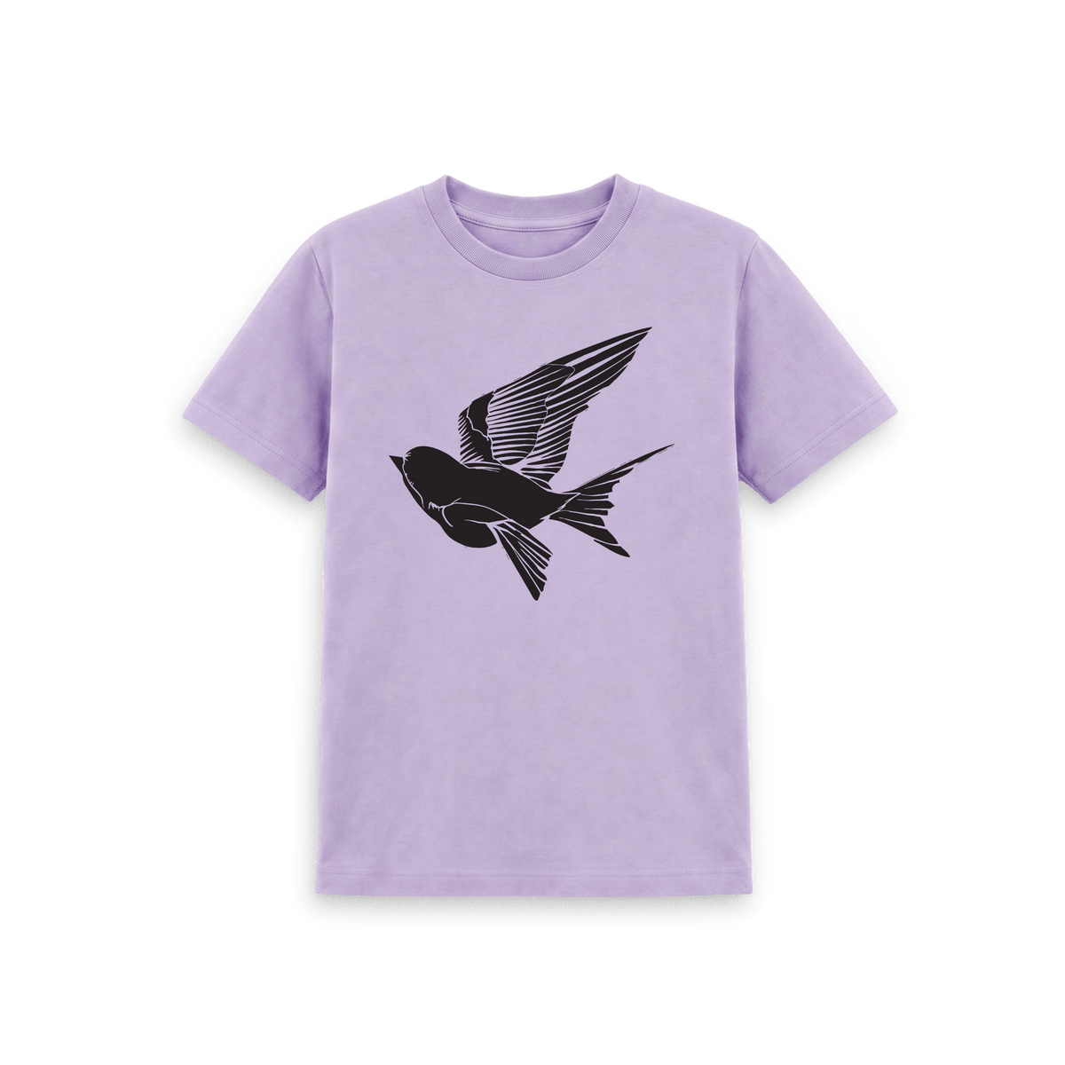 Soft Lilac Printed Kids T-Shirt Front