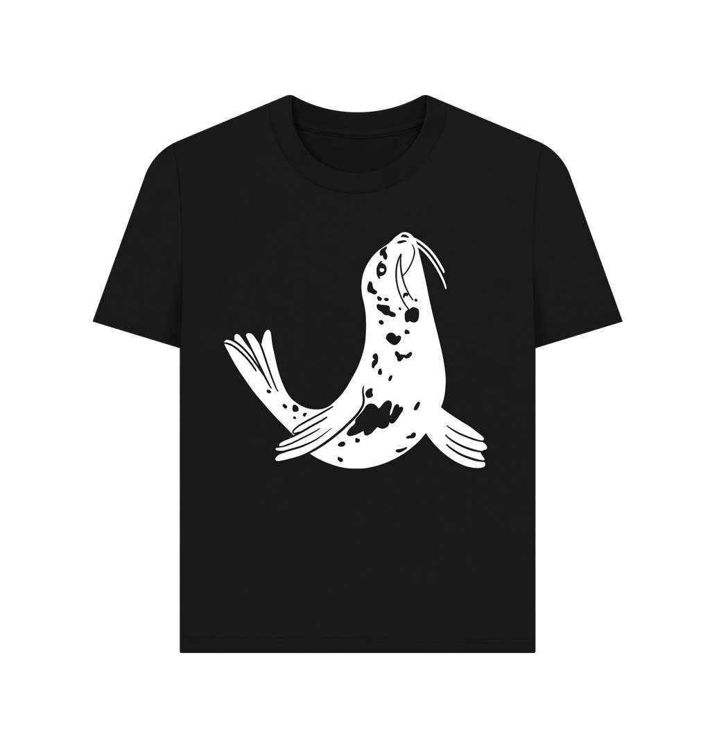 Black Printed T-shirt Front