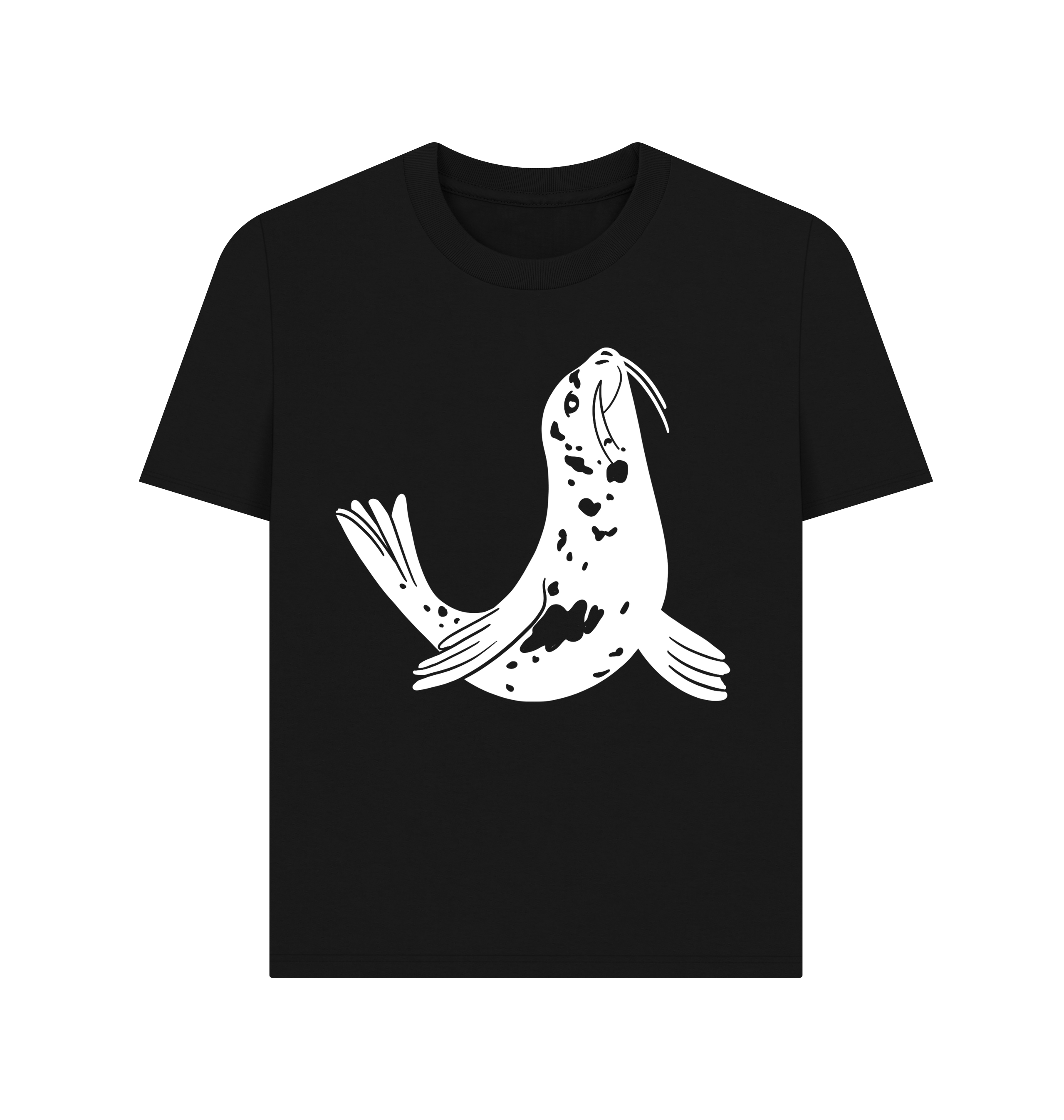 Black Printed T-shirt Front