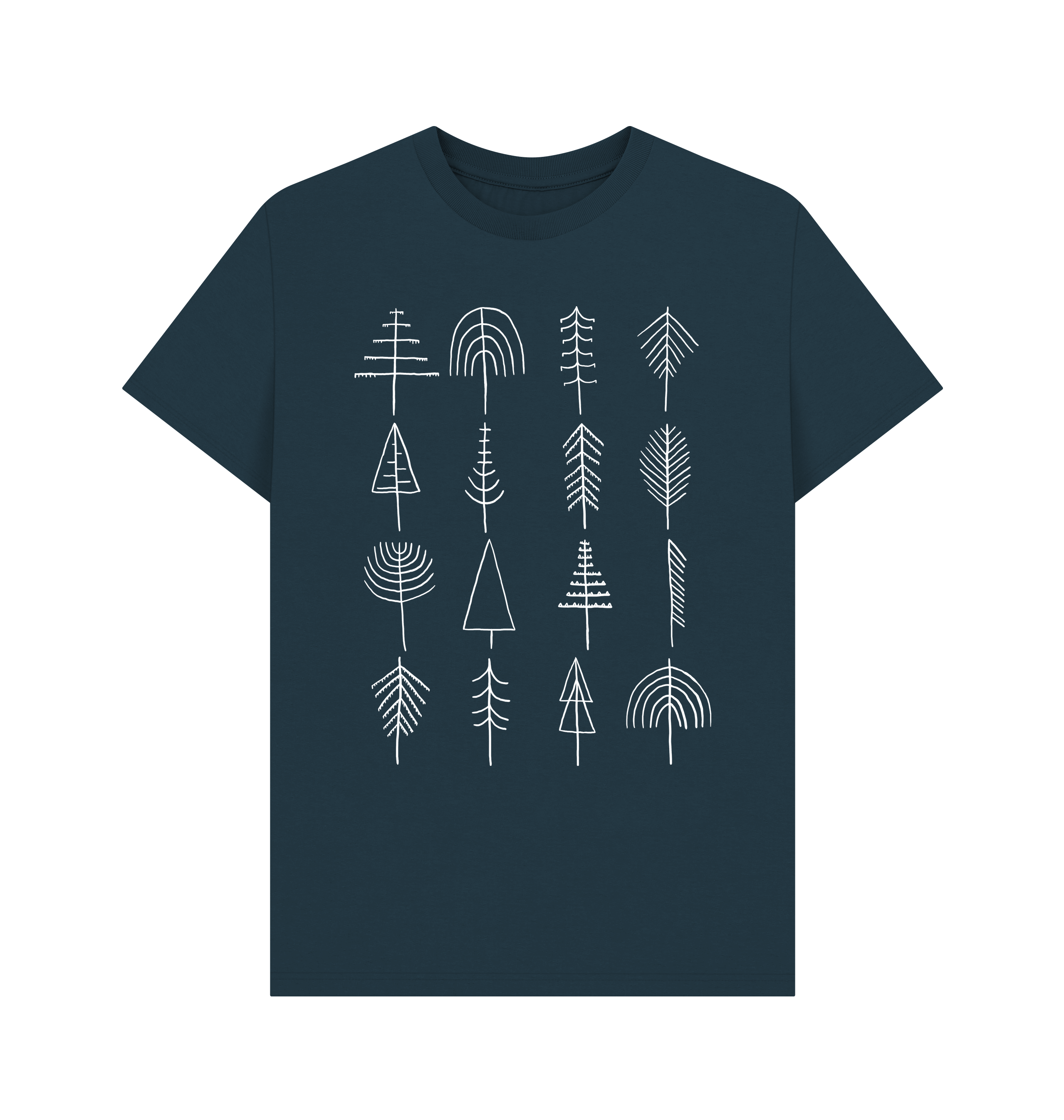 Denim Blue Printed T-shirt Front