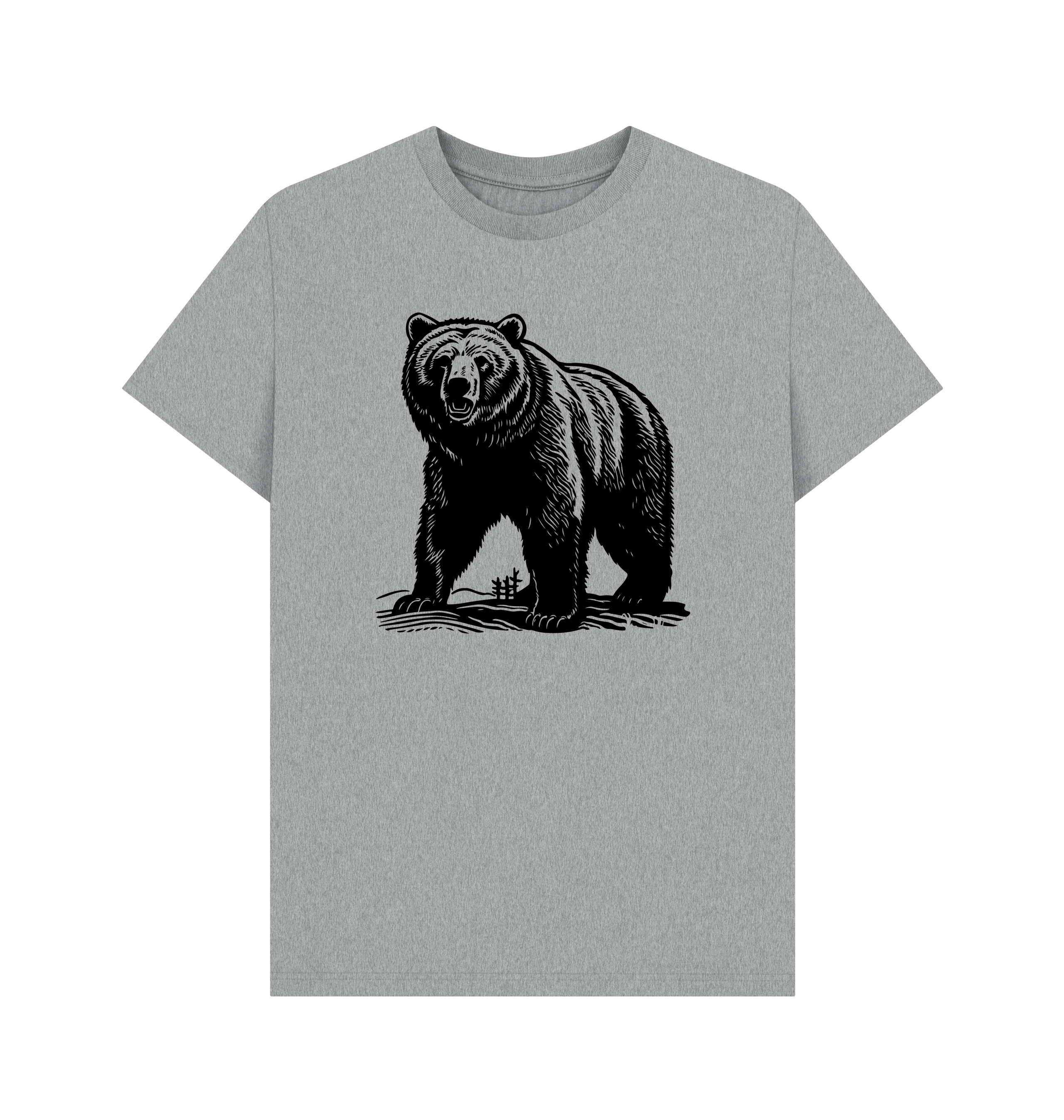 Athletic Grey Printed T-shirt Front