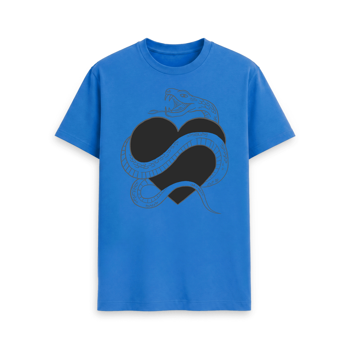 Bright Blue Printed T-shirt Front