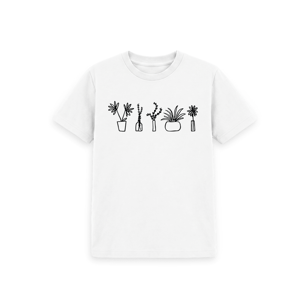 White Printed Kids T-Shirt Front