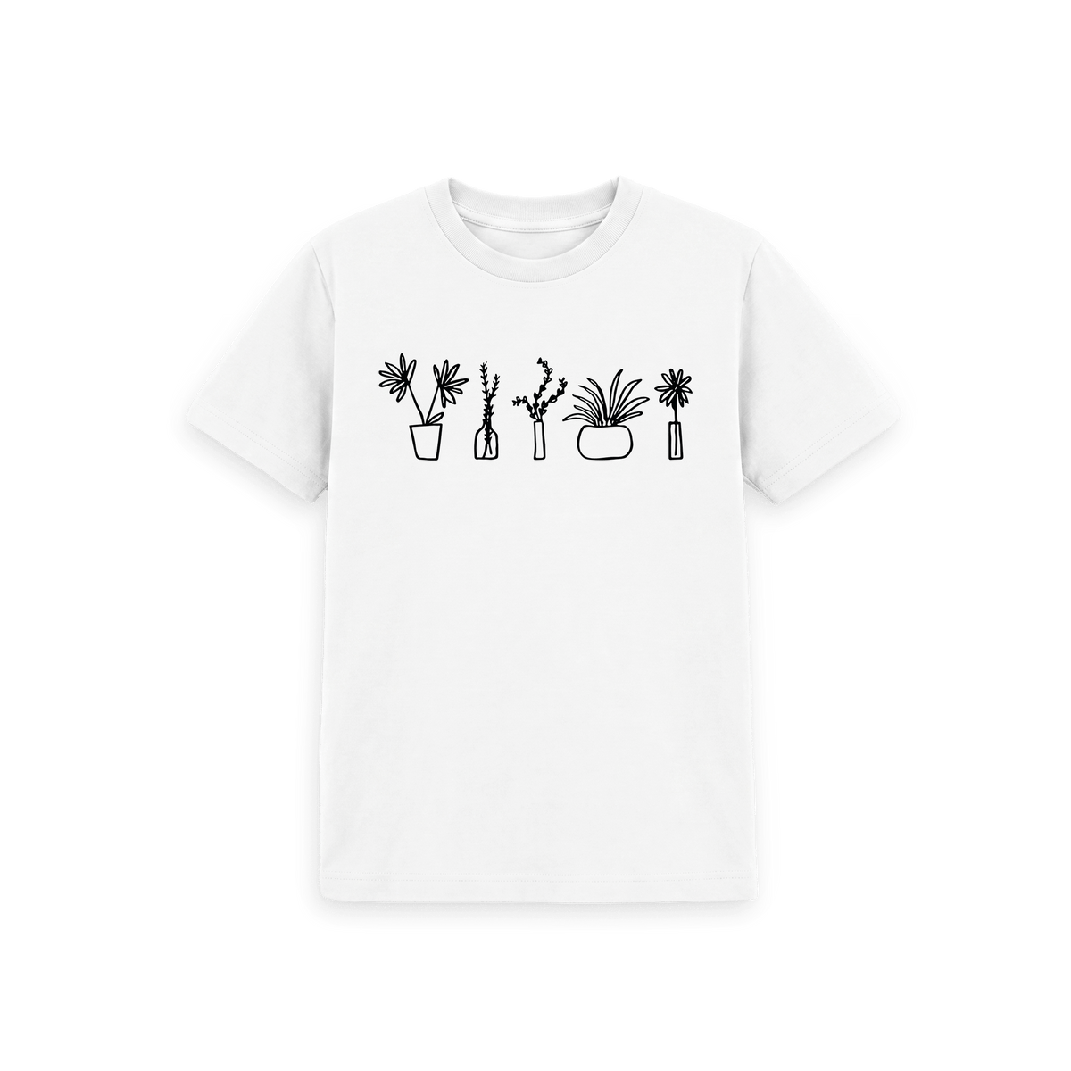 White Printed Kids T-Shirt Front