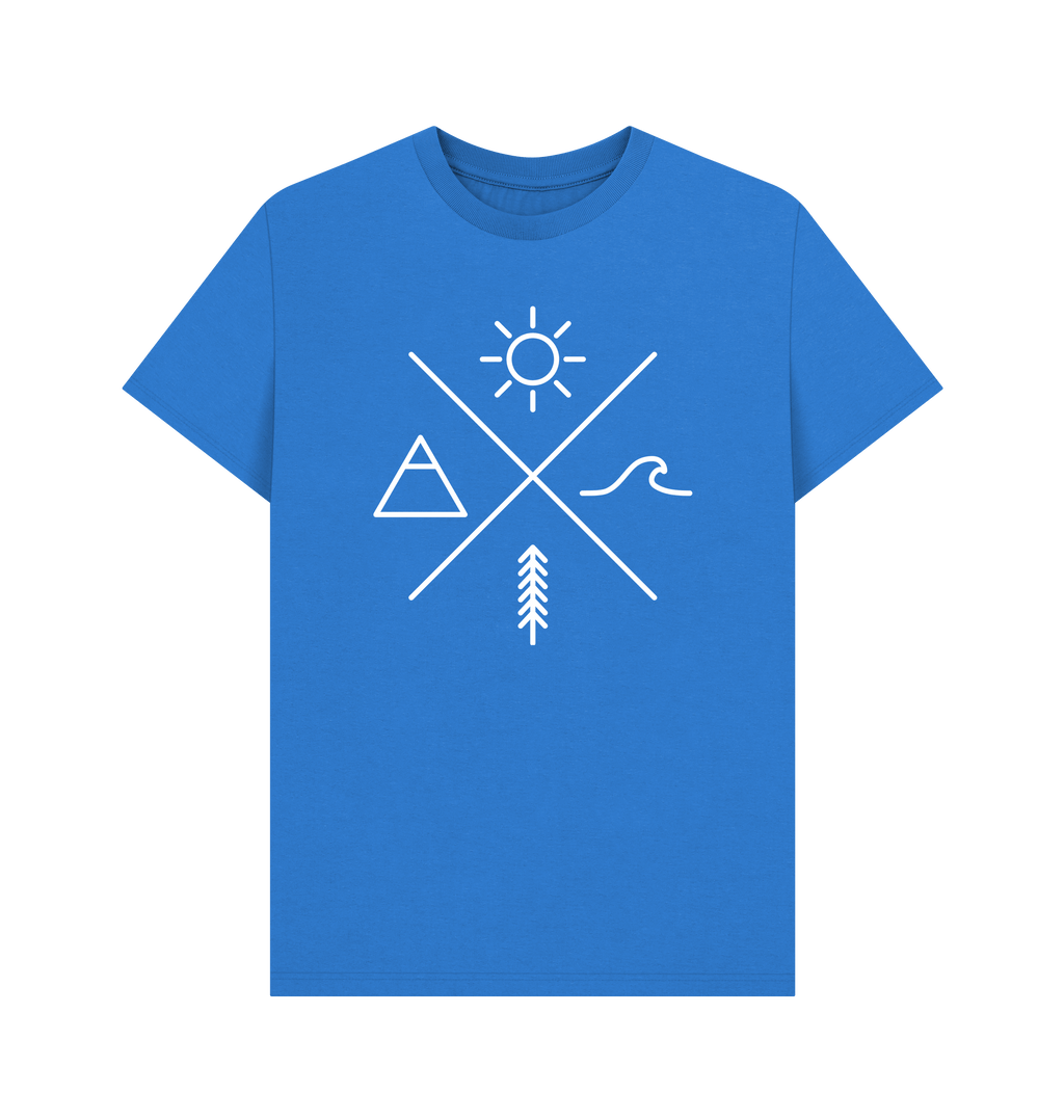 Bright Blue Printed T-shirt Front