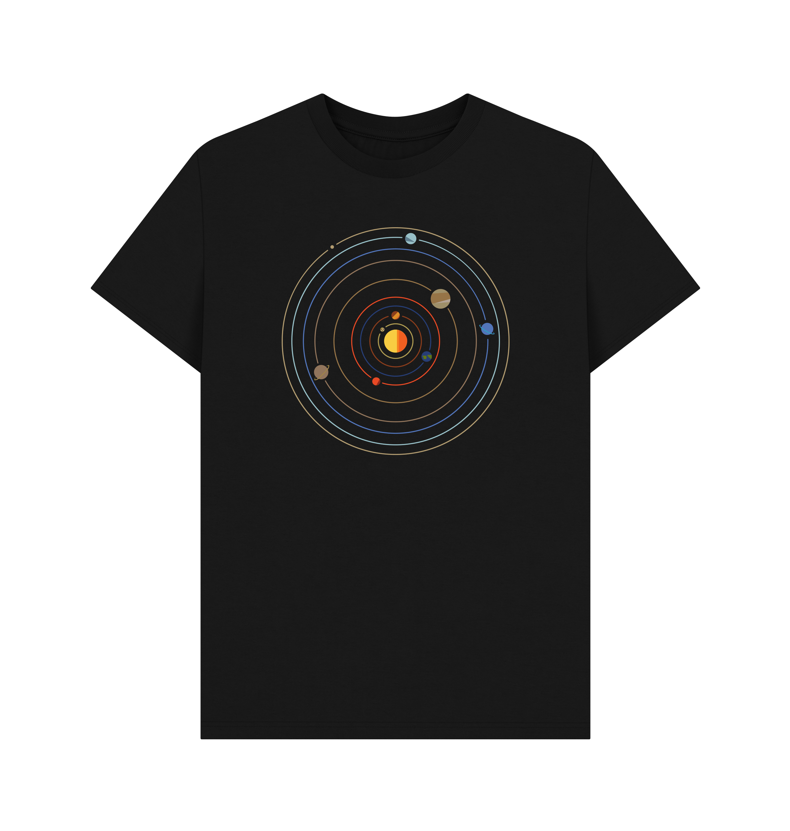 Black Printed T-shirt Front