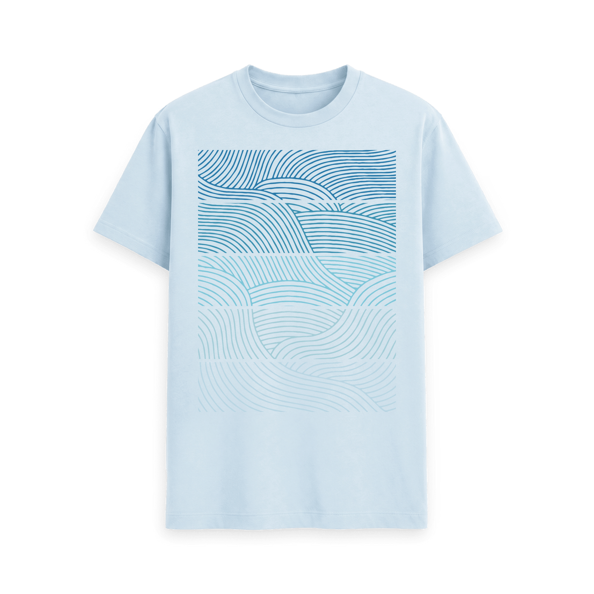 Sky Blue Printed T-shirt Front