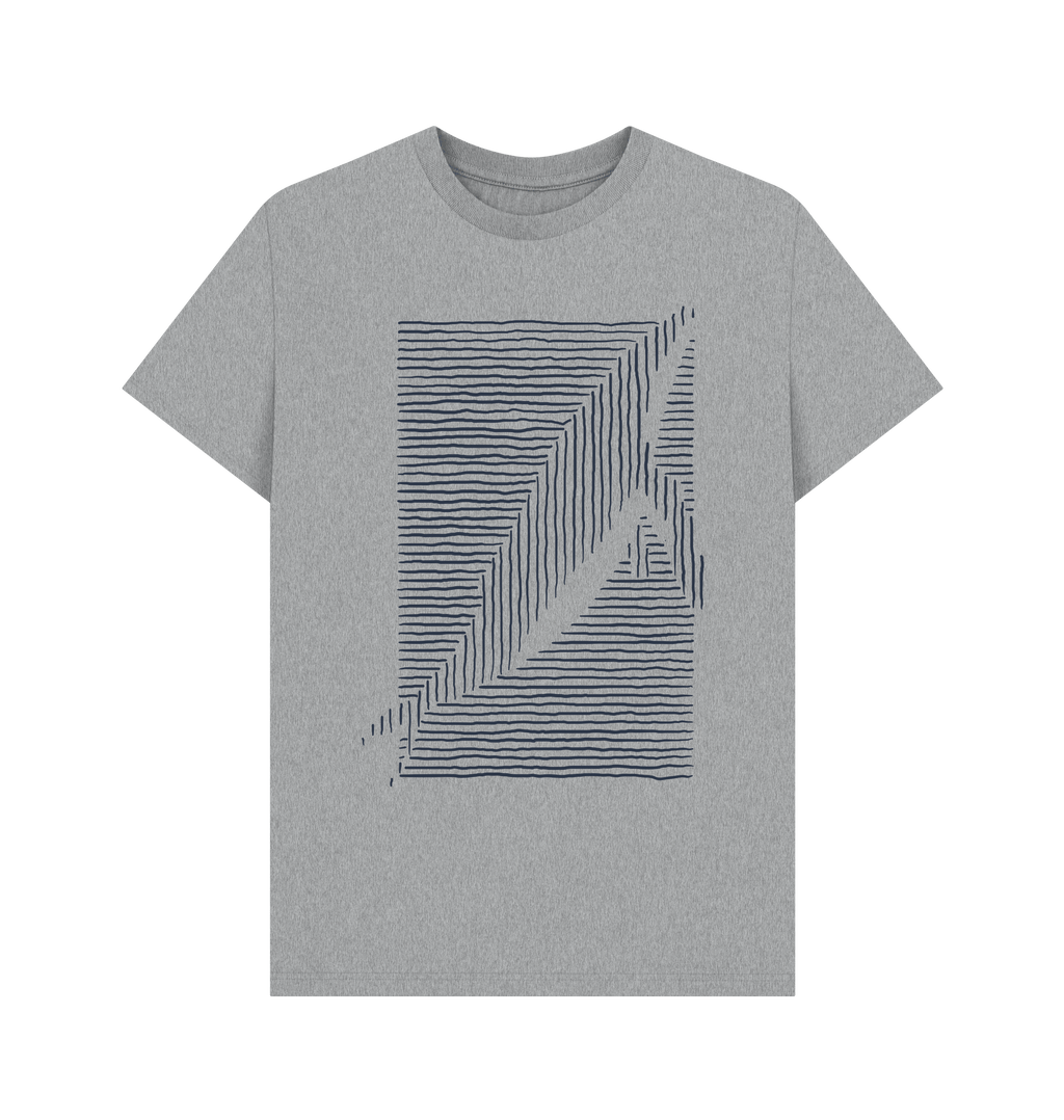 Athletic Grey Printed T-shirt Front