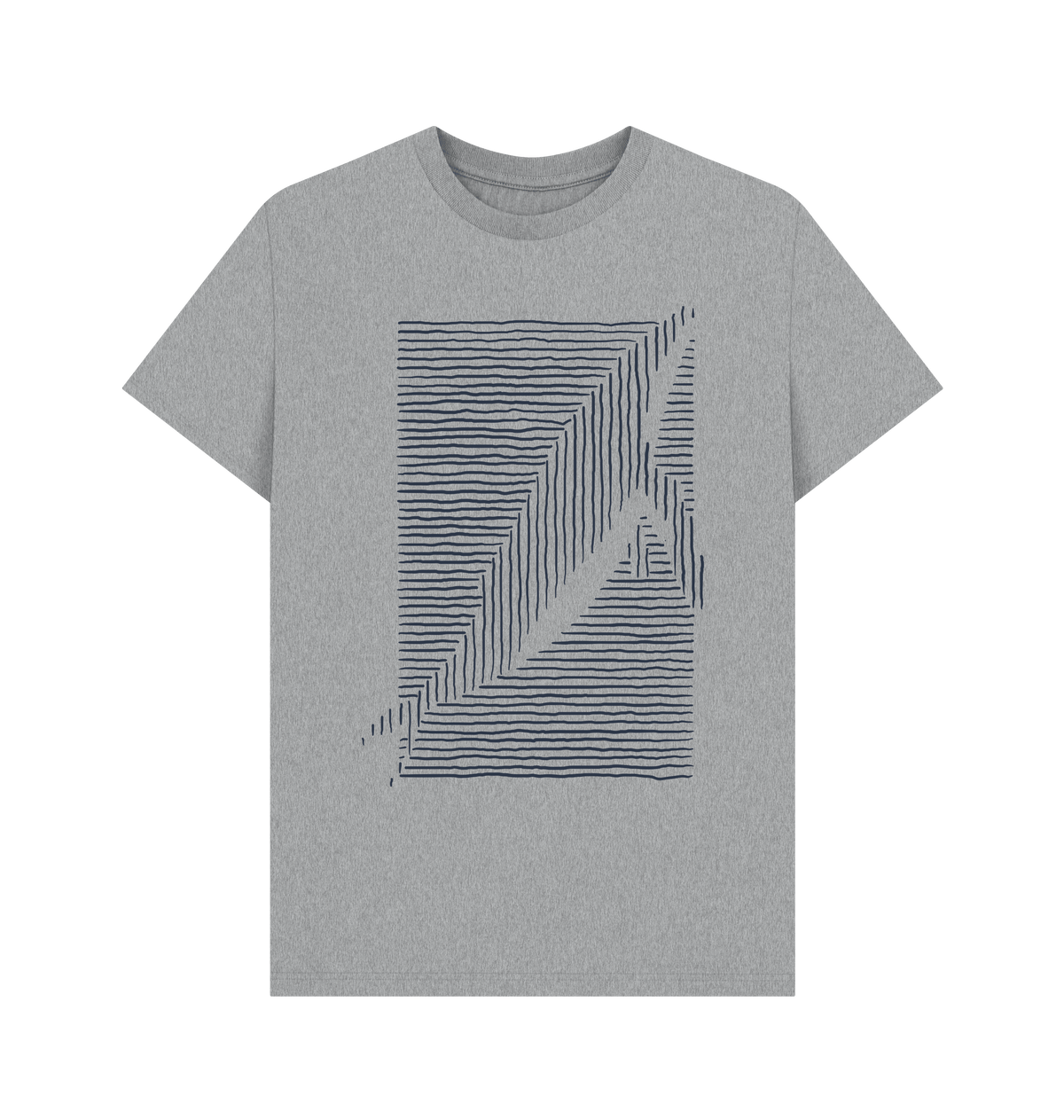 Athletic Grey Printed T-shirt Front