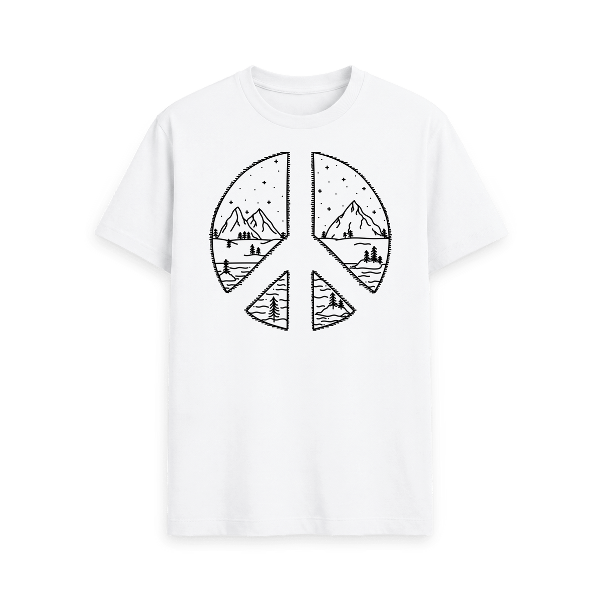White Printed T-shirt Front